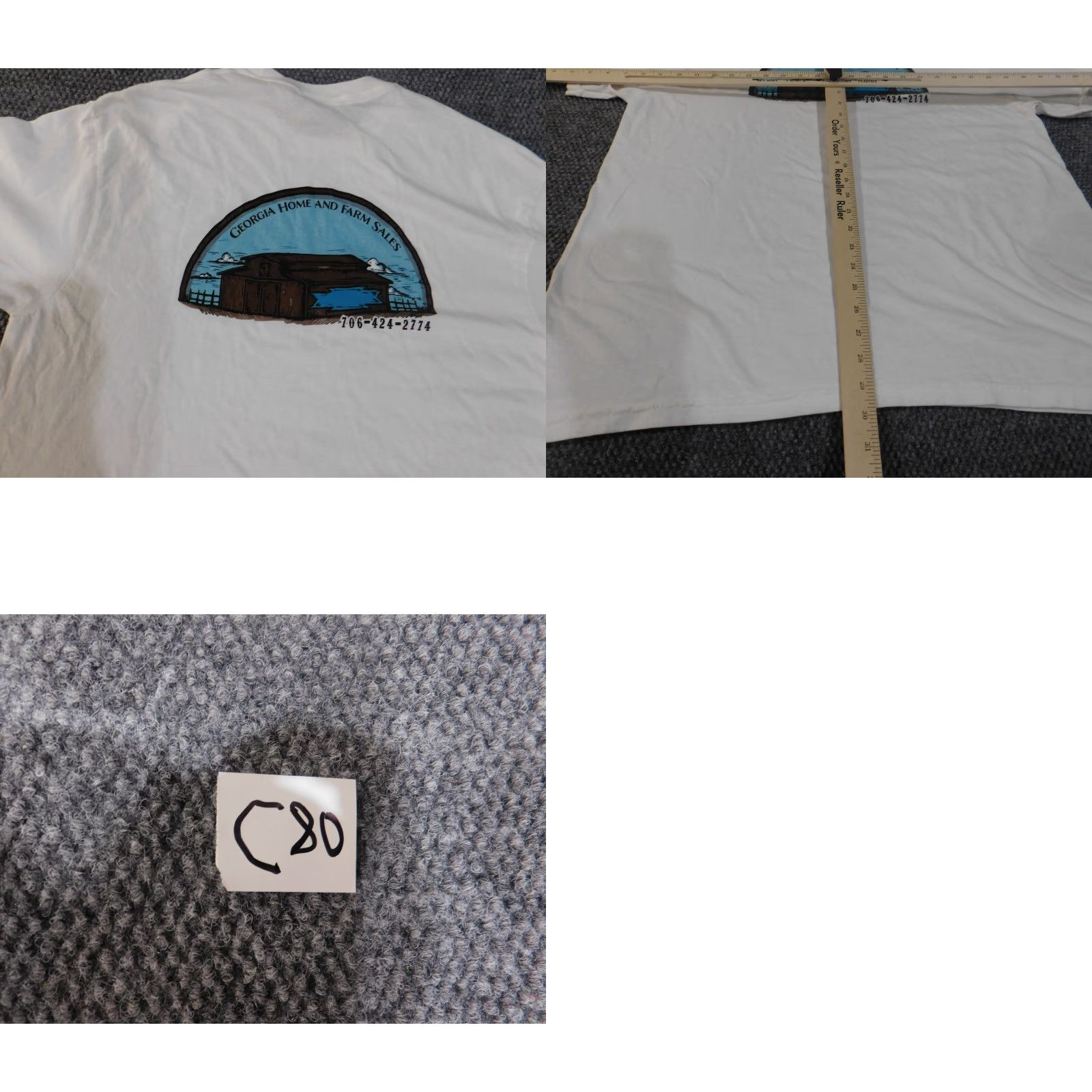 Comfort Colors comfort colors T-Shirt XL Mens White Georgia Farmers Barn Graphic Home Shirt Size US XL / EU 56 / 4 - 9 Thumbnail
