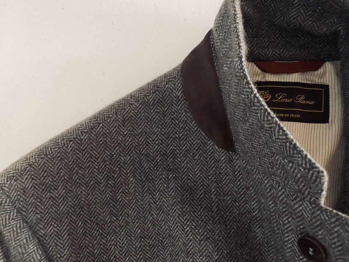Loro Piana Loro Piana 🇮🇹 Herringbone Cashmere Goatskin Madrid Jkt 56 NEW Size US XL / EU 56 / 4 - 14 Thumbnail