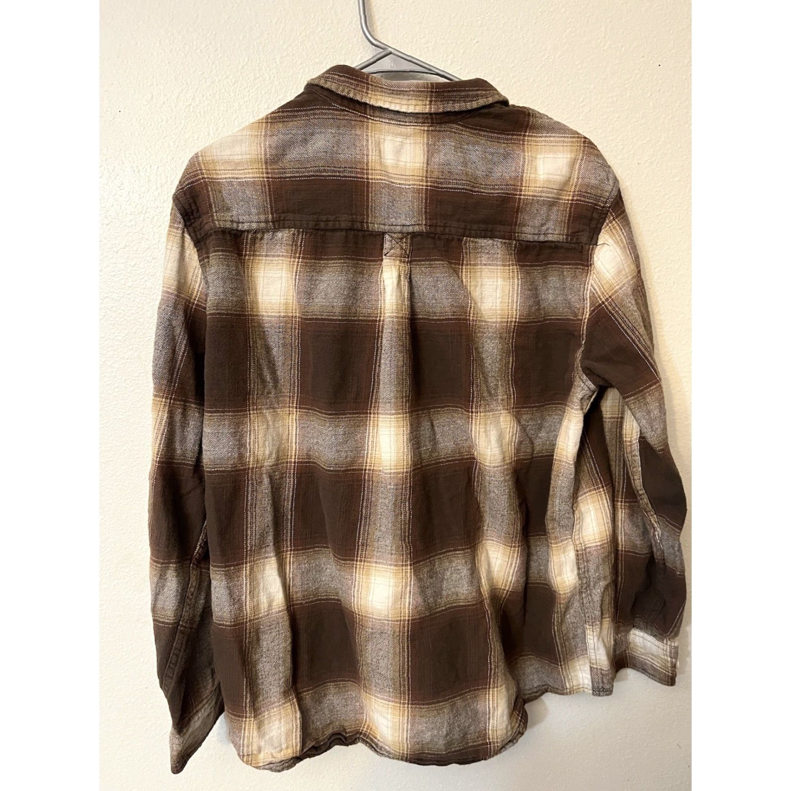 Pacsun Pacsun Brown Plaid Long Sleeve Button Up Men's XL Shirt Size US XL / EU 56 / 4 - 2 Thumbnail