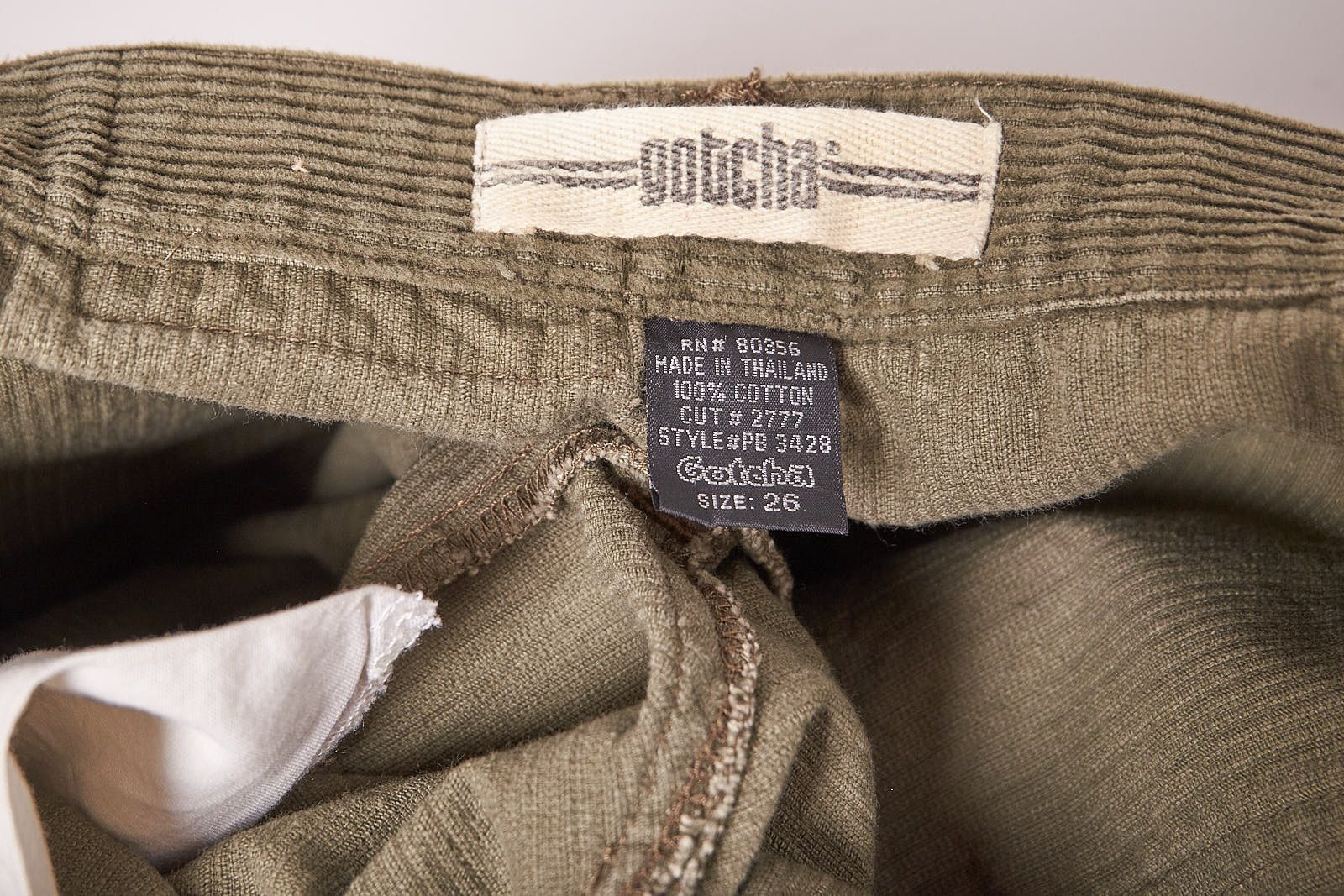 Gotcha 1990s Green Gotcha Corduroy Pants Size US 26 / EU 42 - 8 Thumbnail