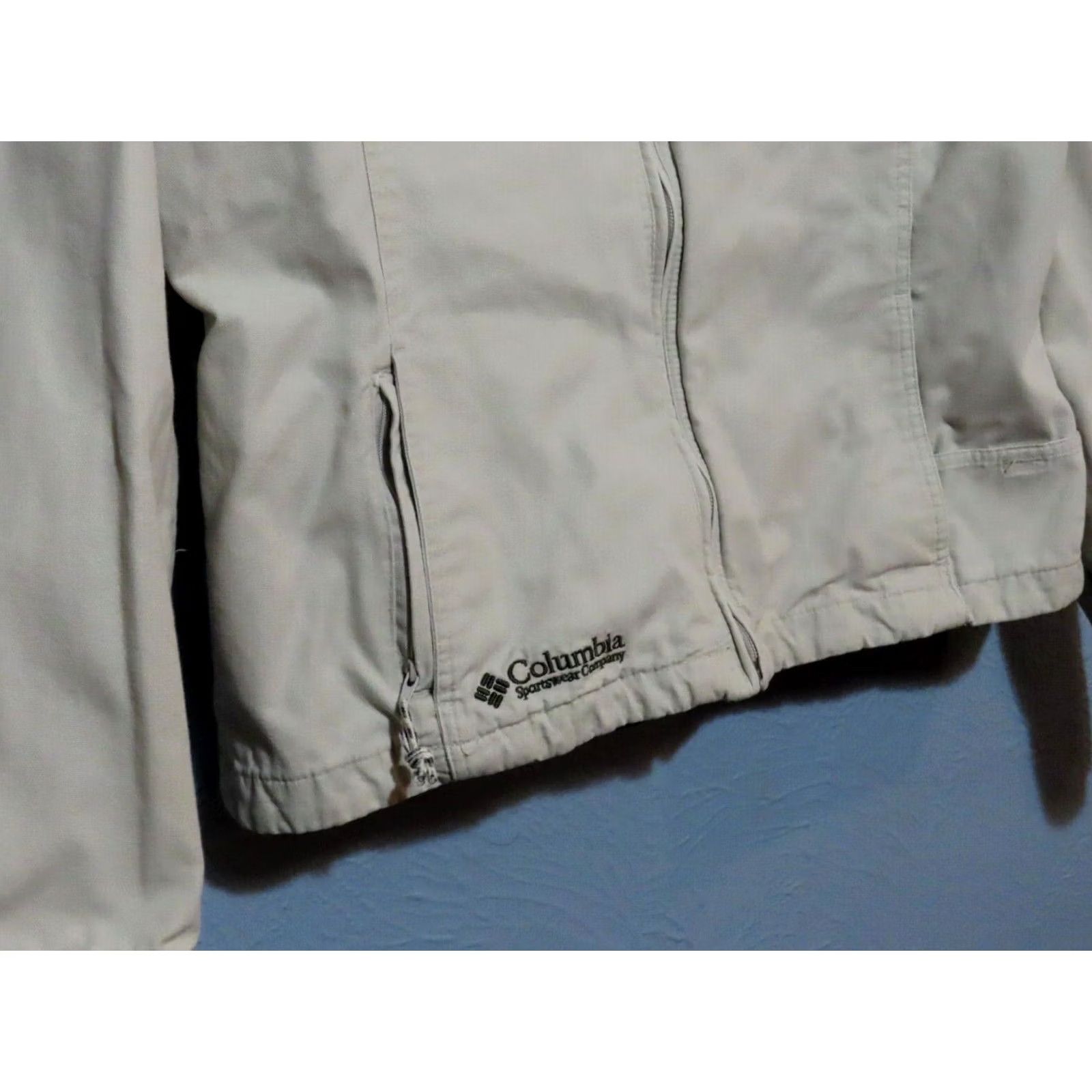 Off-White Columbia Jacket Stonewashed Granite Cloth Utility Jacket Womens XL Cotton Zip Casual Size XL / US 12-14 / IT 48-50 - 2 Thumbnail