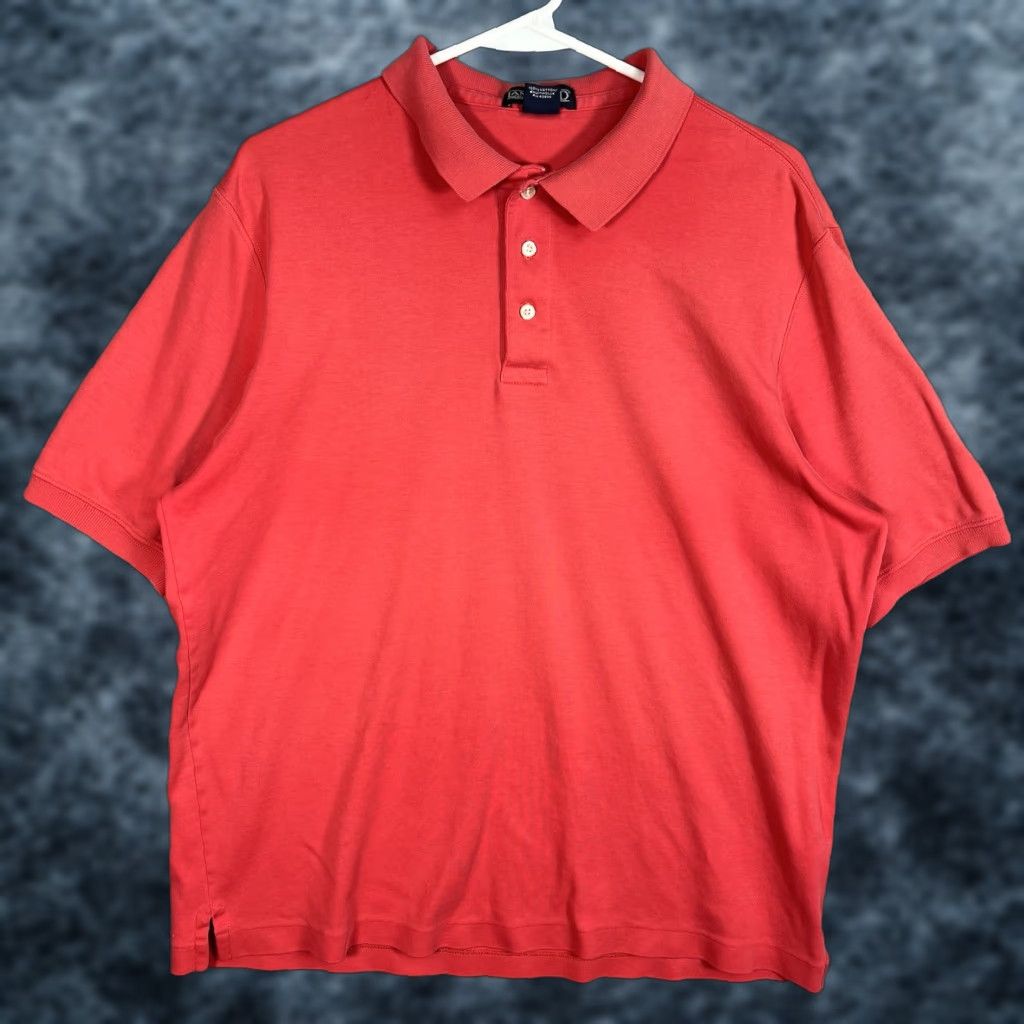 Lands' End Lands' End Polo Shirt Adult Large Pink Cotton Mens Size US L / EU 52-54 / 3 - 1 Thumbnail