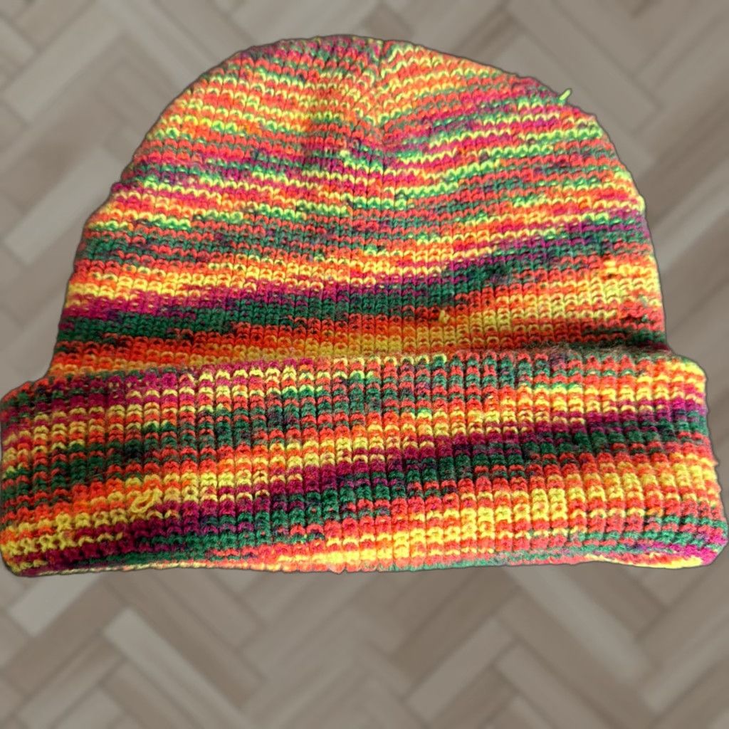 Teddy Fresh Teddy Fresh Multicolor Knit Beanie One Size Women Beanie Knit Acrylic Pattern Knit Individual Size One Size Multicolor Womens Size ONE SIZE - 1 Thumbnail