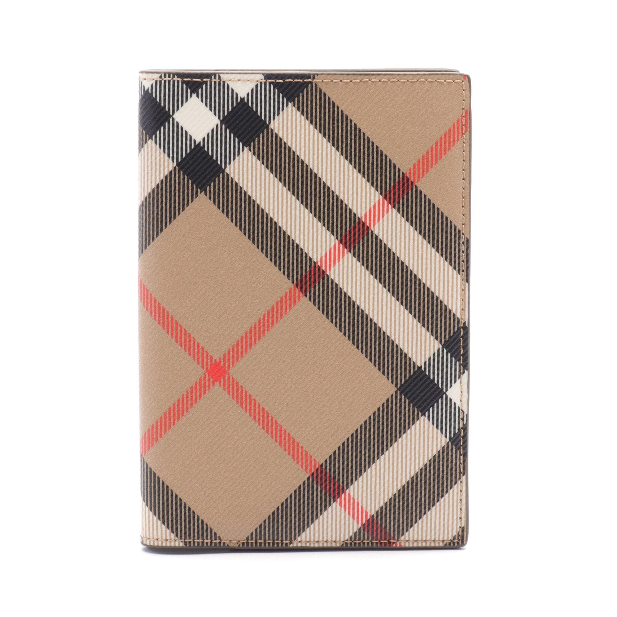 Burberry Burberry Check Passport Case Card Beige Black Multicolor Size ONE SIZE - 1 Thumbnail