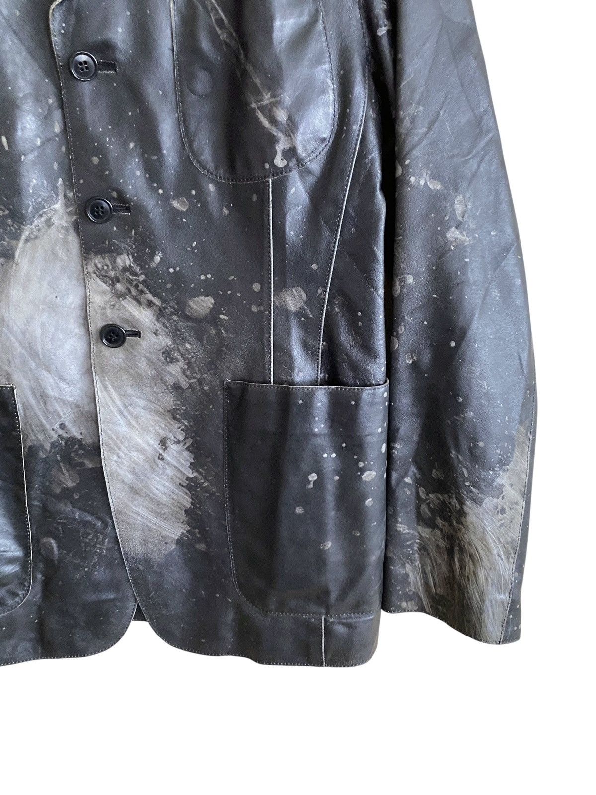 Japanese Brand Vintage Brand Men’s Melrose Painting Leather Jacket 1990s Size US L / EU 52-54 / 3 - 6 Thumbnail