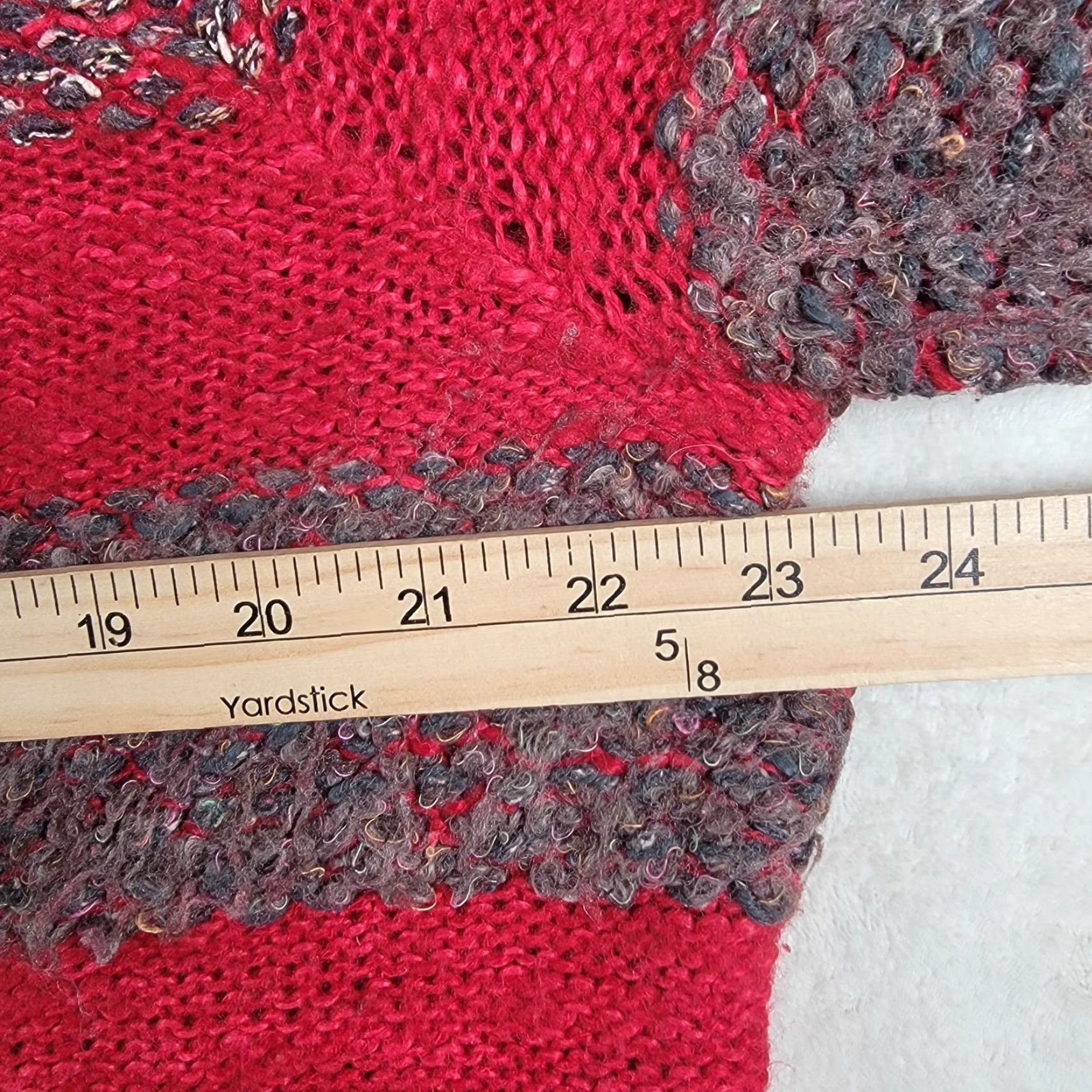 Free People VINTAGE Free People Women Pullover Sweater Red Marled Stripe Long Sleeve Large Knit Boat Neck Casual Womens Pullover 90s Event Size L / US 10 / IT 46 - 7 Thumbnail
