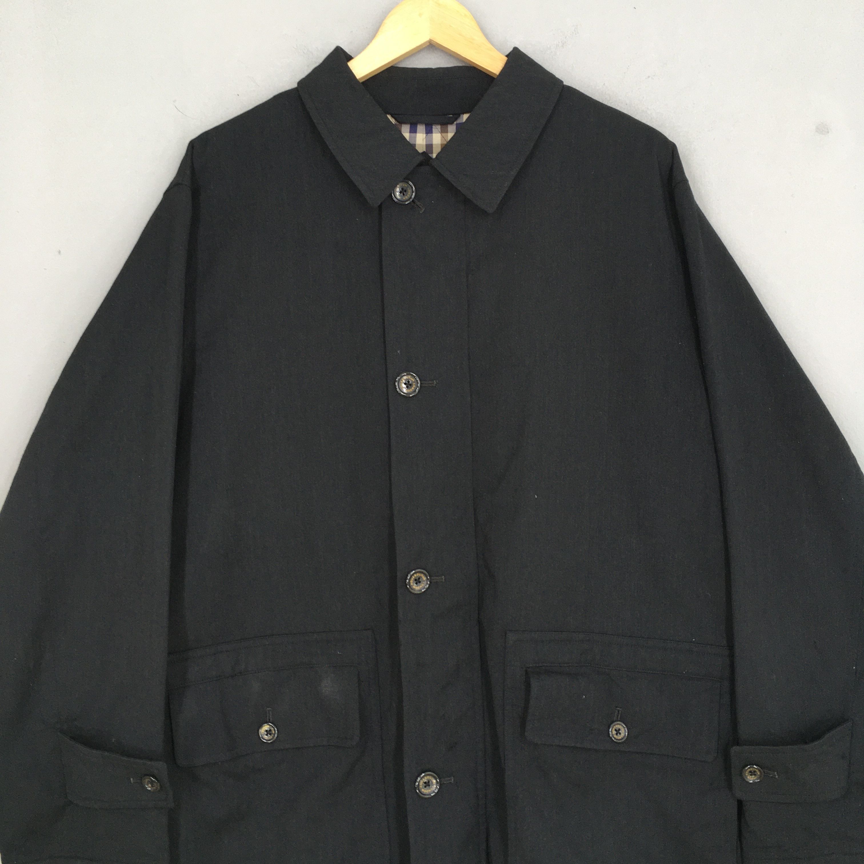 Aquascutum Vintage 90's Aquascutum London Black Jacket Large Size US L / EU 52-54 / 3 - 2 Thumbnail
