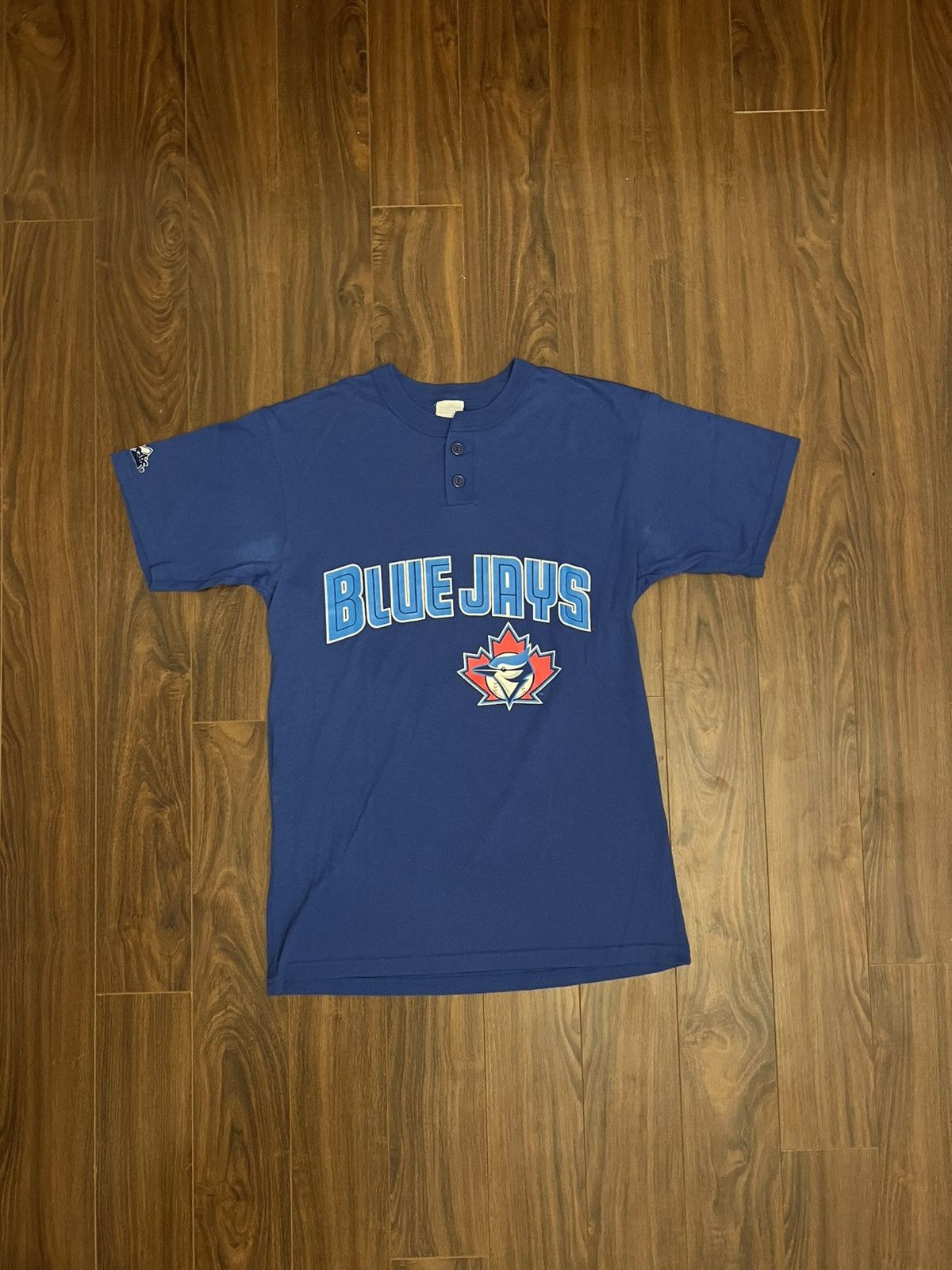 Majestic Vintage Toronto Blue Jays Short-Sleeve Henley Size US M / EU 48-50 / 2 - 1 Thumbnail