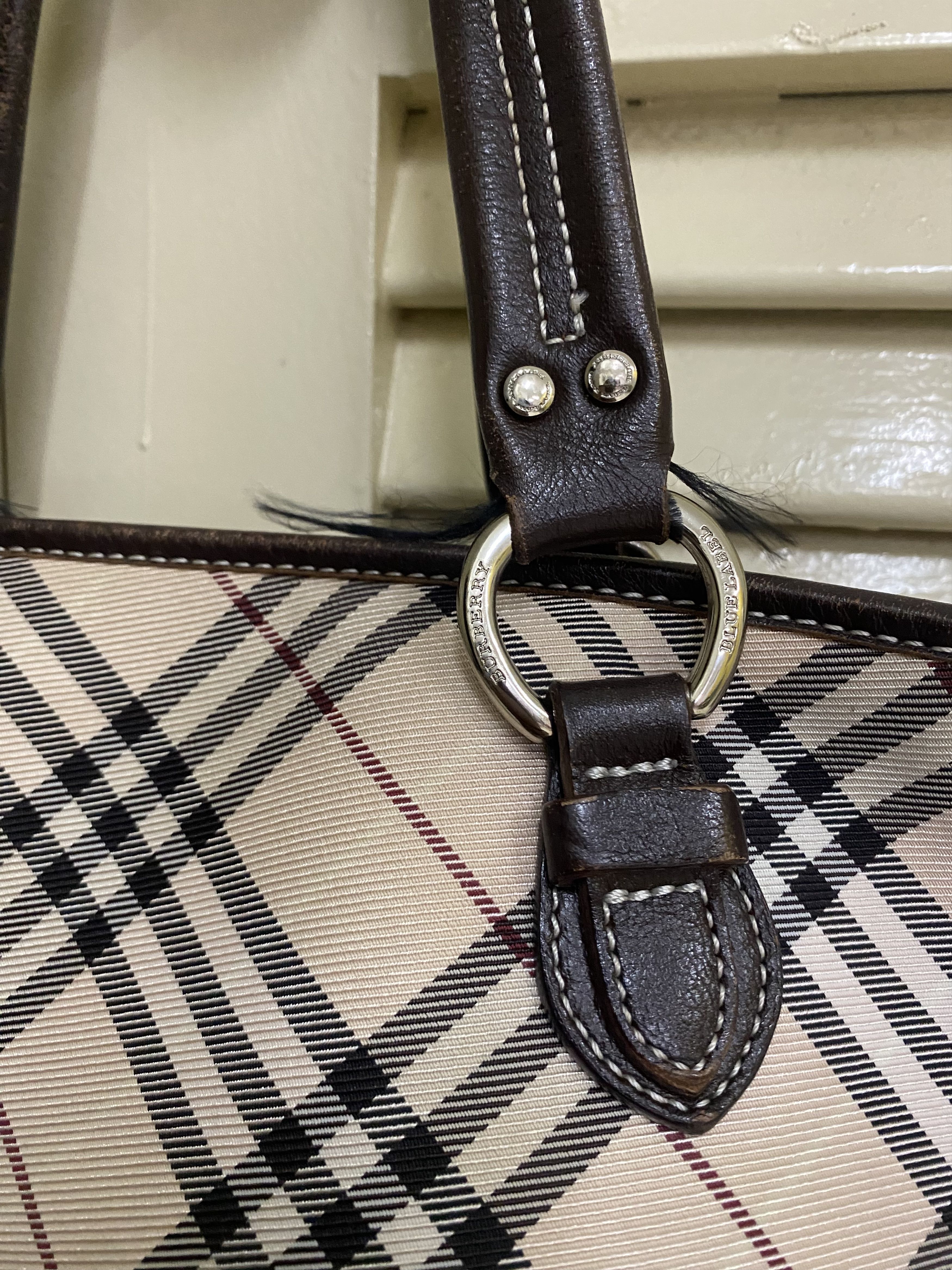 Burberry Burberry Nova Check Tote Bag Nylon Size ONE SIZE - 4 Thumbnail