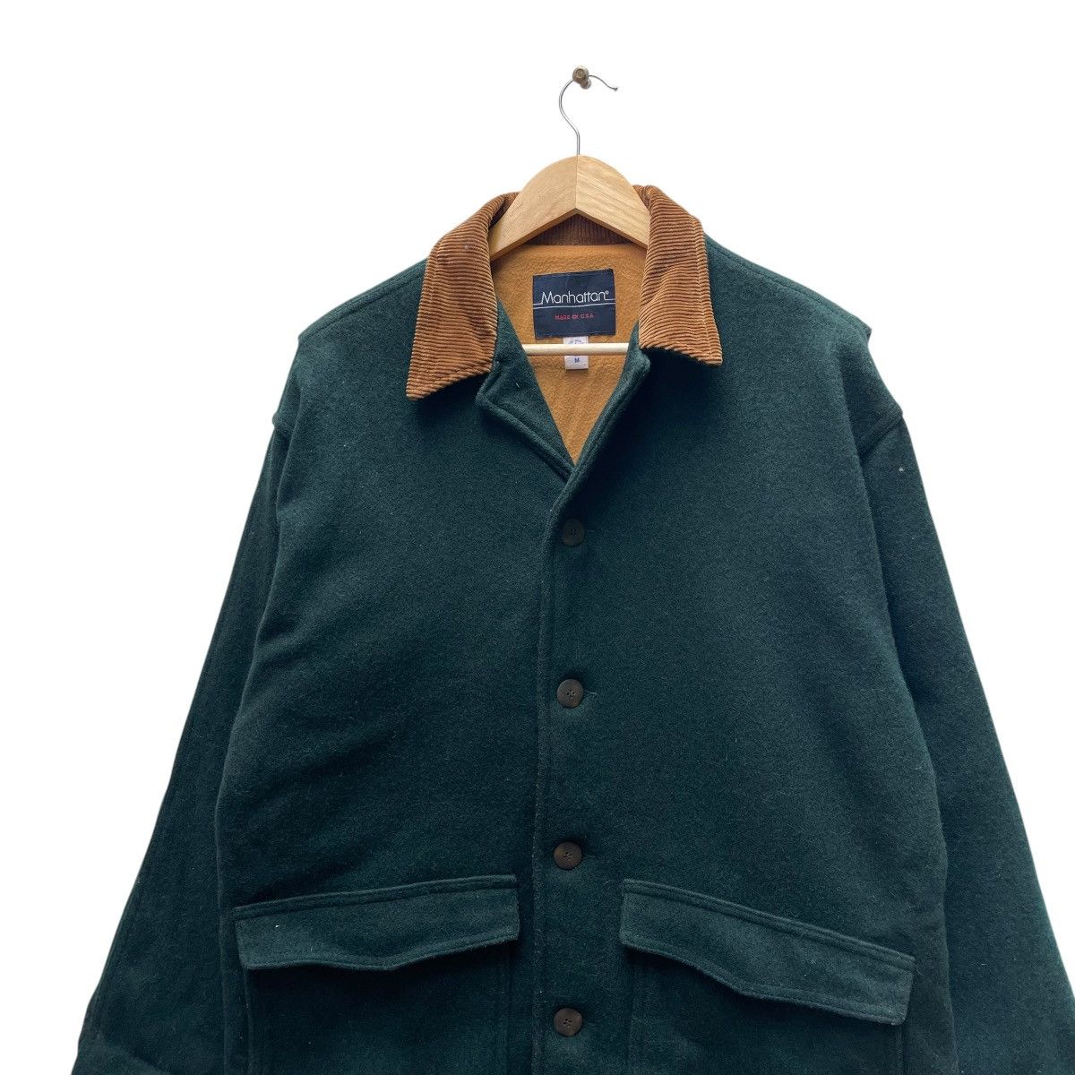 Designer × Manhattan Portage × Vintage 💥Vintage Manhattan Created With Pride Dual Pocket Wool Jacke Size US M / EU 48-50 / 2 - 3 Thumbnail