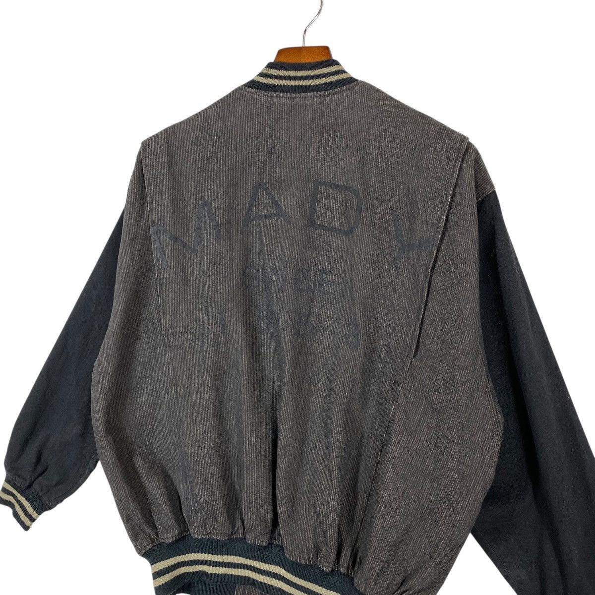 Japanese Brand Vintage Mady Club Varsity Jacket L Size Grey/Black Colour Size US L / EU 52-54 / 3 - 13 Thumbnail