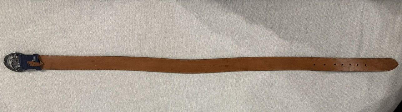 Billionaire Couture Billionaire navy leather belt Size 38 - 4 Thumbnail