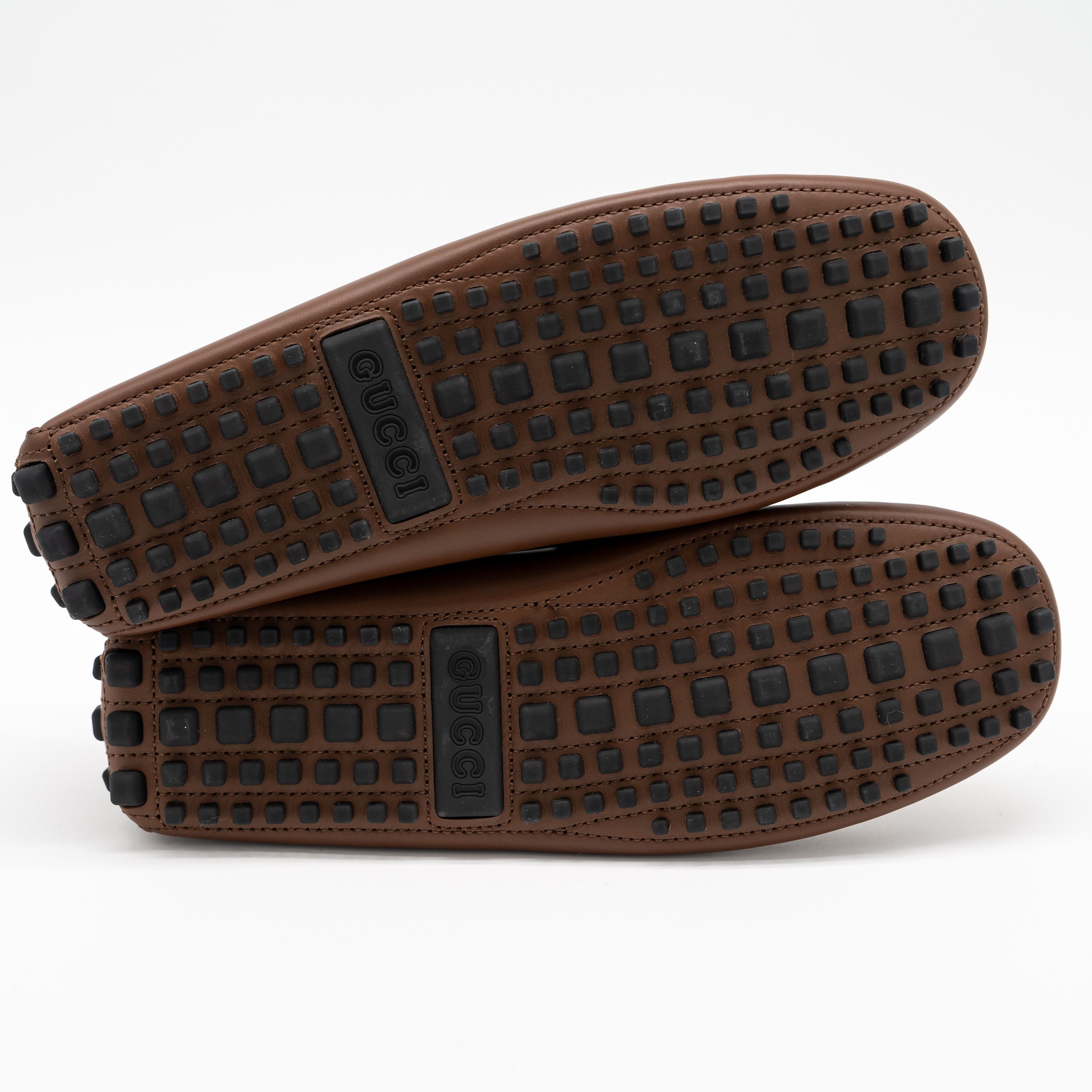 Gucci Gucci GG Leather Moccasin Driver Brown Loafers Leather Size US 9 / EU 42 - 6 Thumbnail