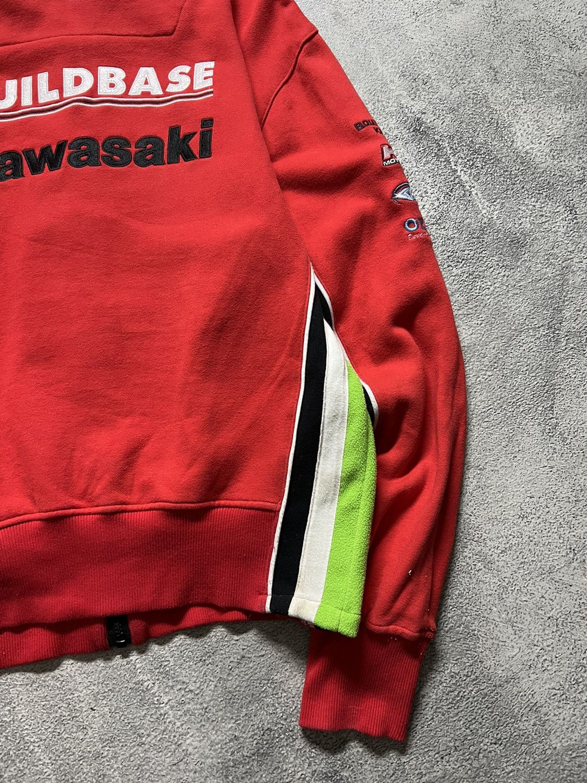 Vintage Vintage Y2k Kavasaki ❤️ Buldbase Racing Zip Sweatshirt 00’s Size US L / EU 52-54 / 3 - 18 Thumbnail