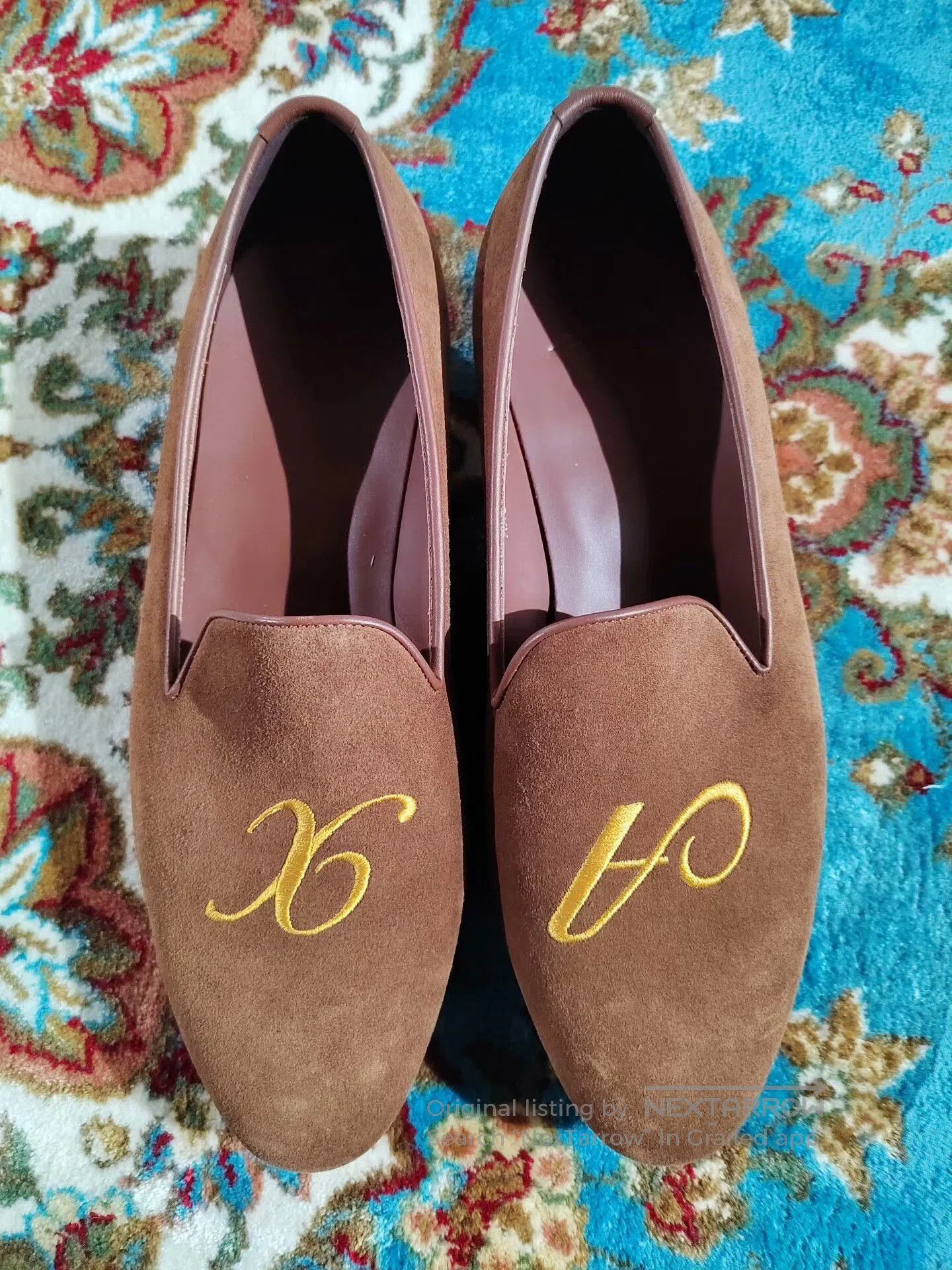 Loro Piana Italian Handmade Embroidered Mule Shoes. Size US 8 / IT 38 - 2 Thumbnail