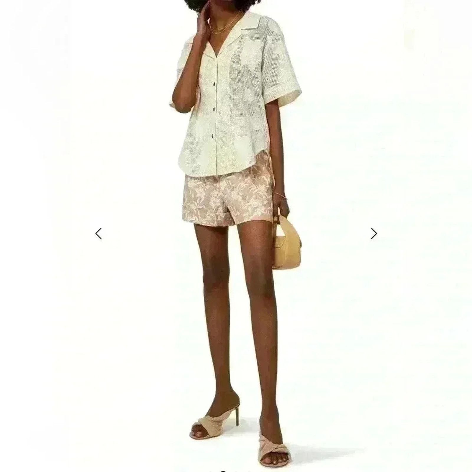 Rag & Bone RAG & BONE Mare Mesh Shirt Classic Fit Top Light Dove XXS Size XXS / US 00 / IT 34 - 6 Thumbnail