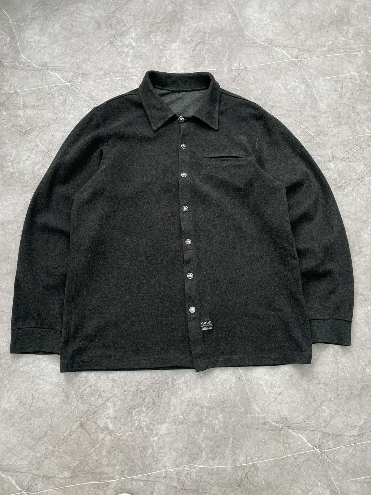 Versace Vintage versace couture medusa logo wool/cotton shirt Size US L / EU 52-54 / 3 - 1 Thumbnail