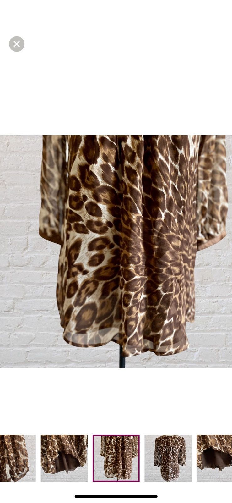 I.N.C INC INTERNATIONAL SILK LEOPARD EMBELLISHED BEADED TOP Size XS / US 0-2 / IT 36-38 - 11 Thumbnail