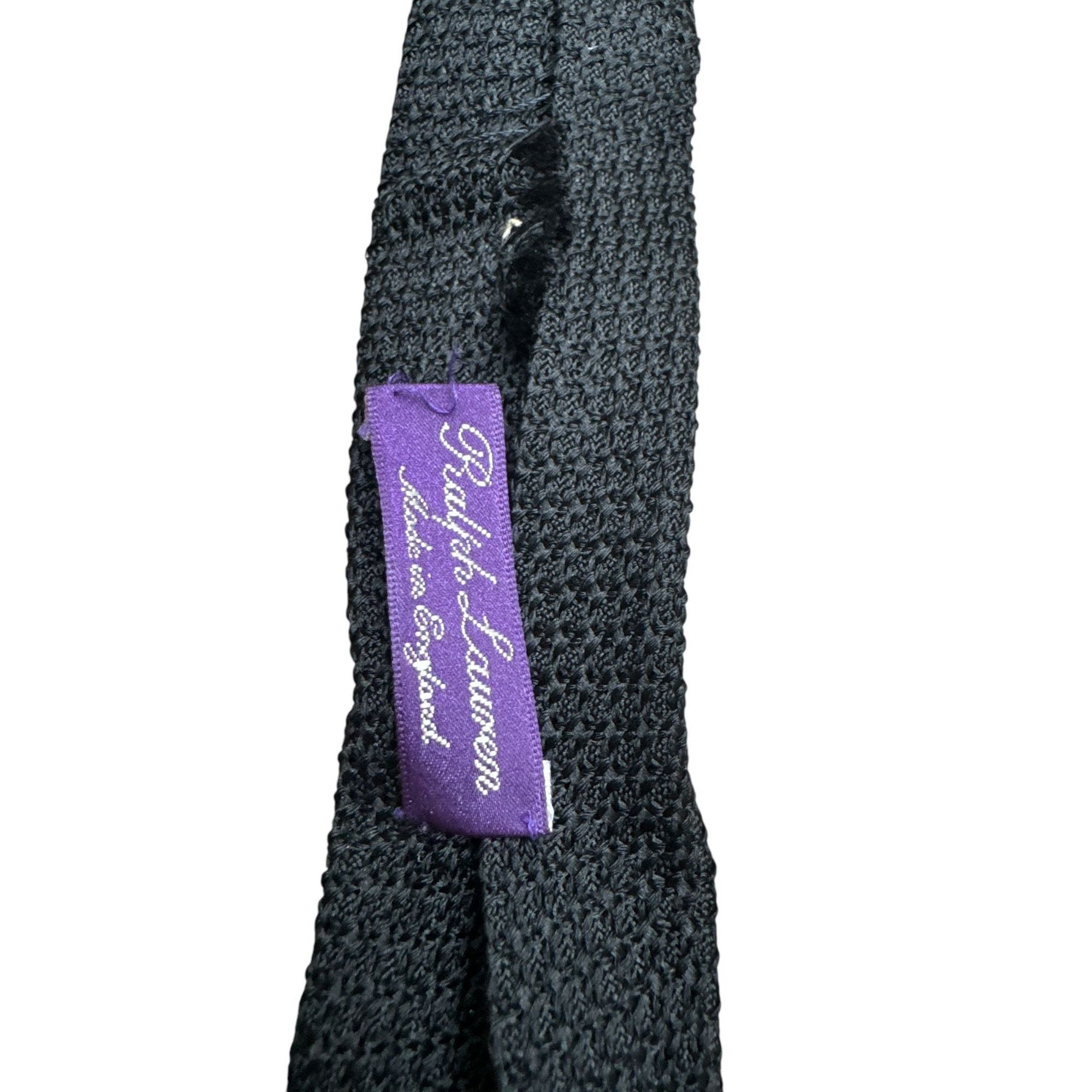 Ralph Lauren Purple Label Black Silk Tie Size ONE SIZE - 3 Thumbnail