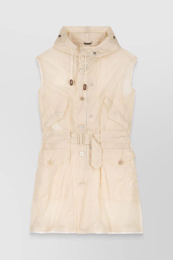 Maison Margiela o1y0625 Hooded Coat in Beige Size S / US 4 / IT 40 - 1 Thumbnail