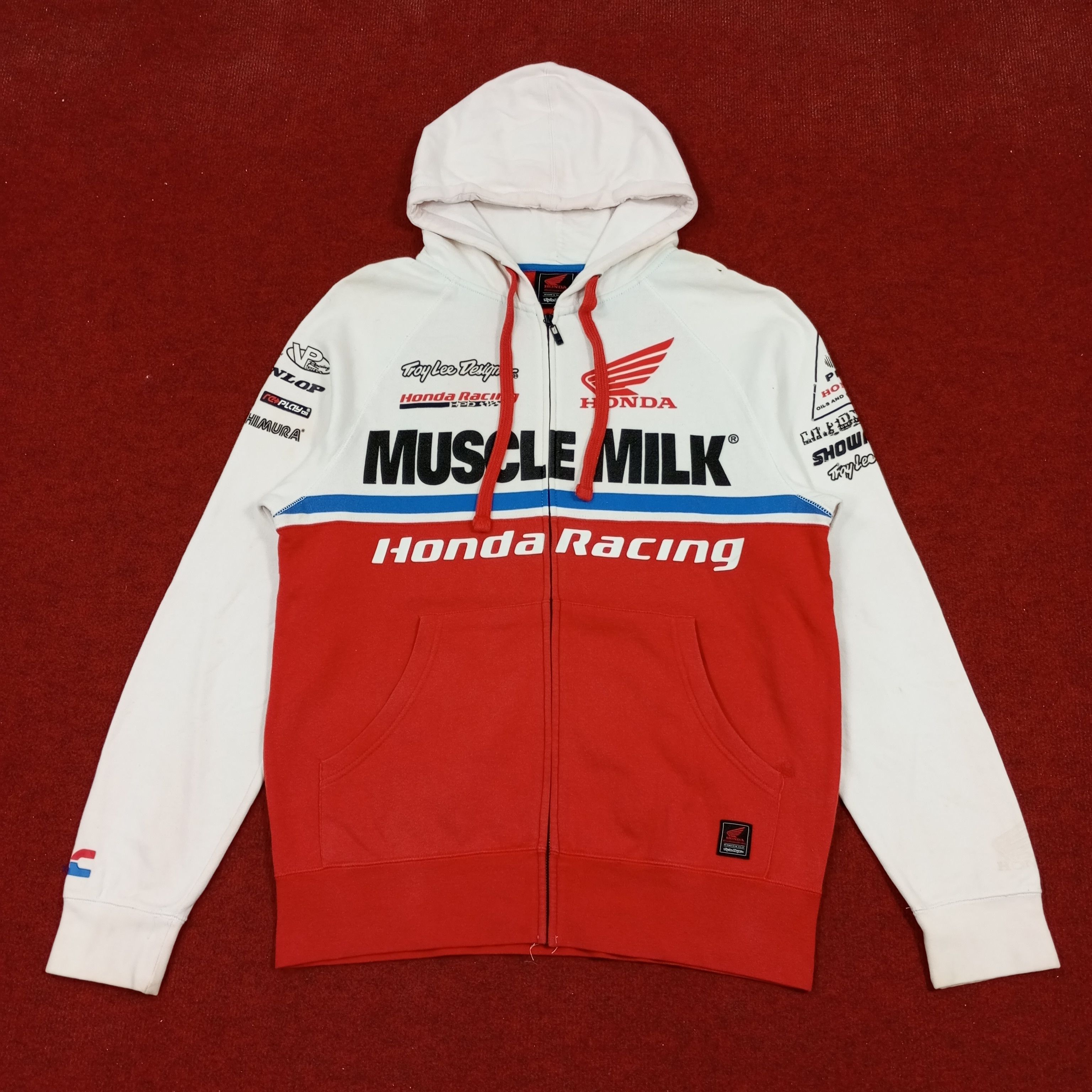 Honda × Vintage HRC Honda Racing Muscle Milk Zipper Hoodies Size US M / EU 48-50 / 2 - 1 Thumbnail