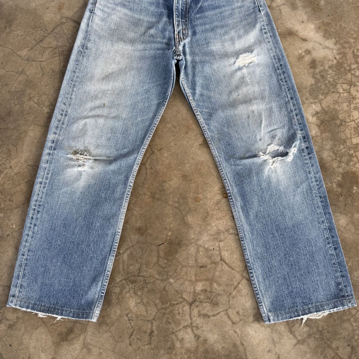 Levi's Vintage Clothing W32x28.5 Vintage Levi's 503 Faded Ripped Denim Jean Pants Size US 32 / EU 48 - 4 Thumbnail