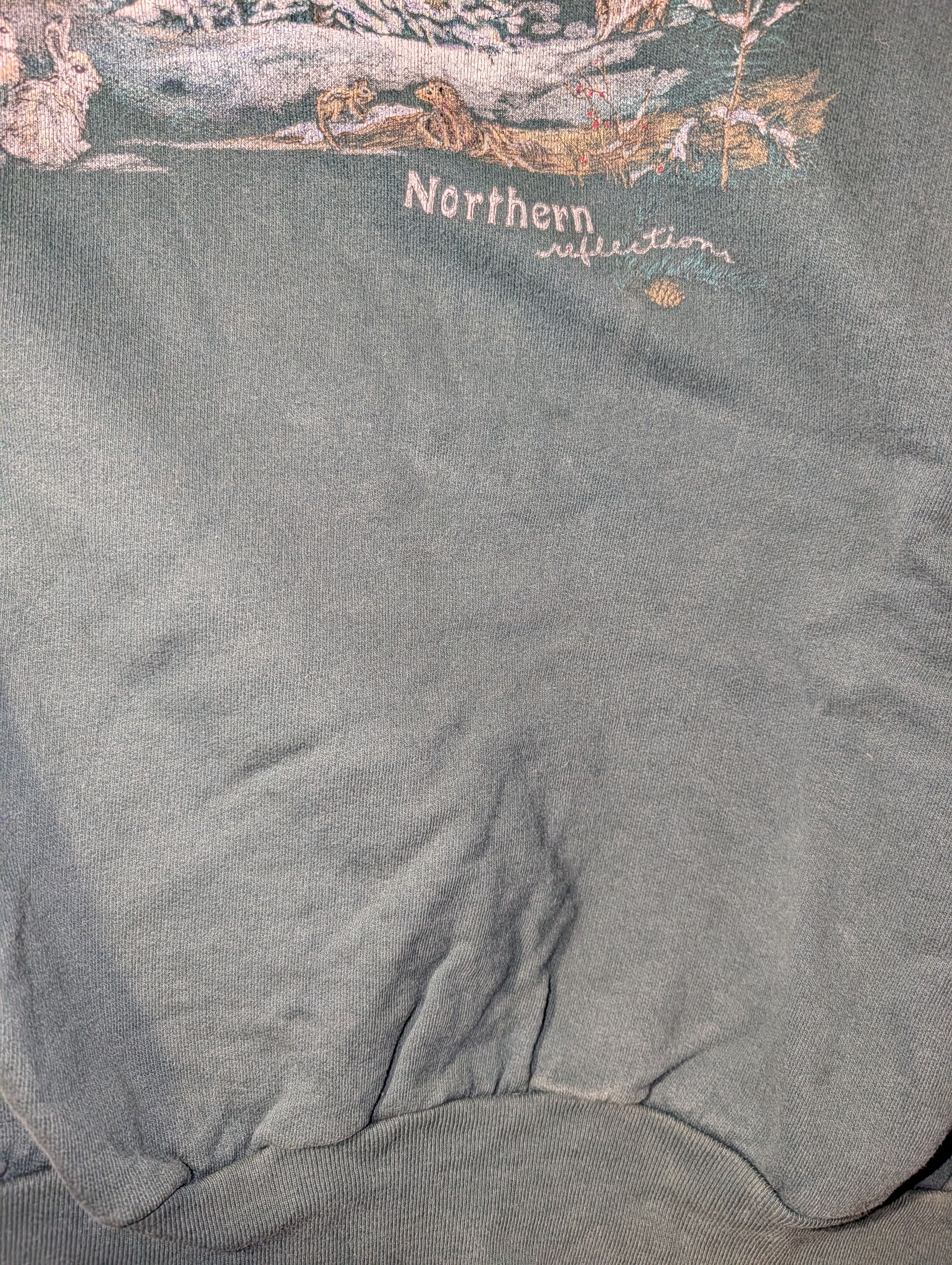 Arts & Science VTG Northern Reflections Sweatshirt Forest Green Christmas Size US L / EU 52-54 / 3 - 5 Thumbnail