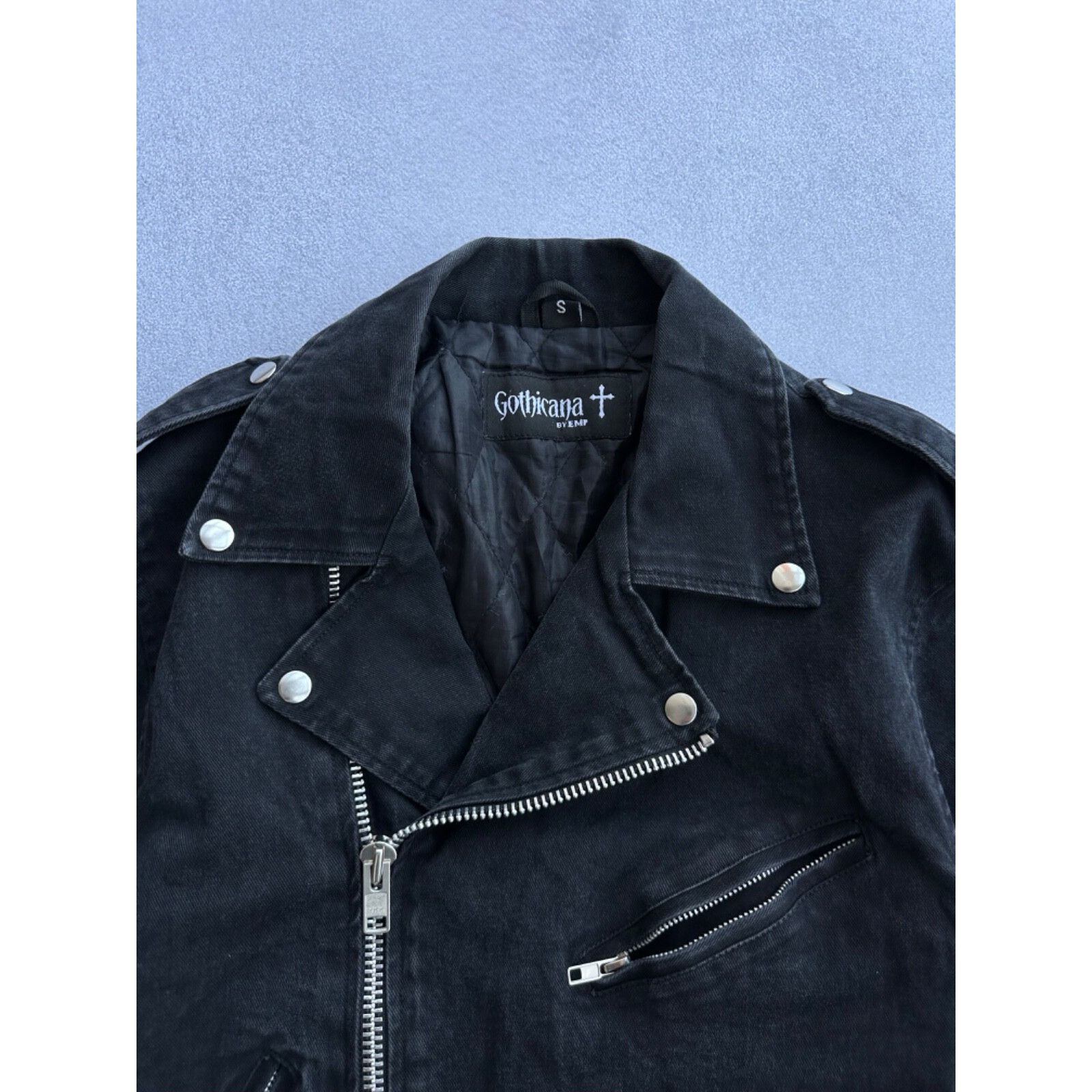 Vintage VTG Ghoticana by Emp Denim Rock Gotic Bomber Jacket Size US S / EU 44-46 / 1 - 5 Thumbnail