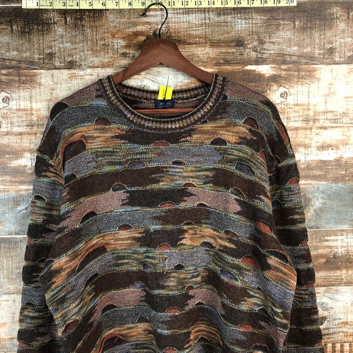 Homespun Knitwear DLL Botto italy Brown like coogi Knitwear #C507 Size US M / EU 48-50 / 2 - 5 Thumbnail