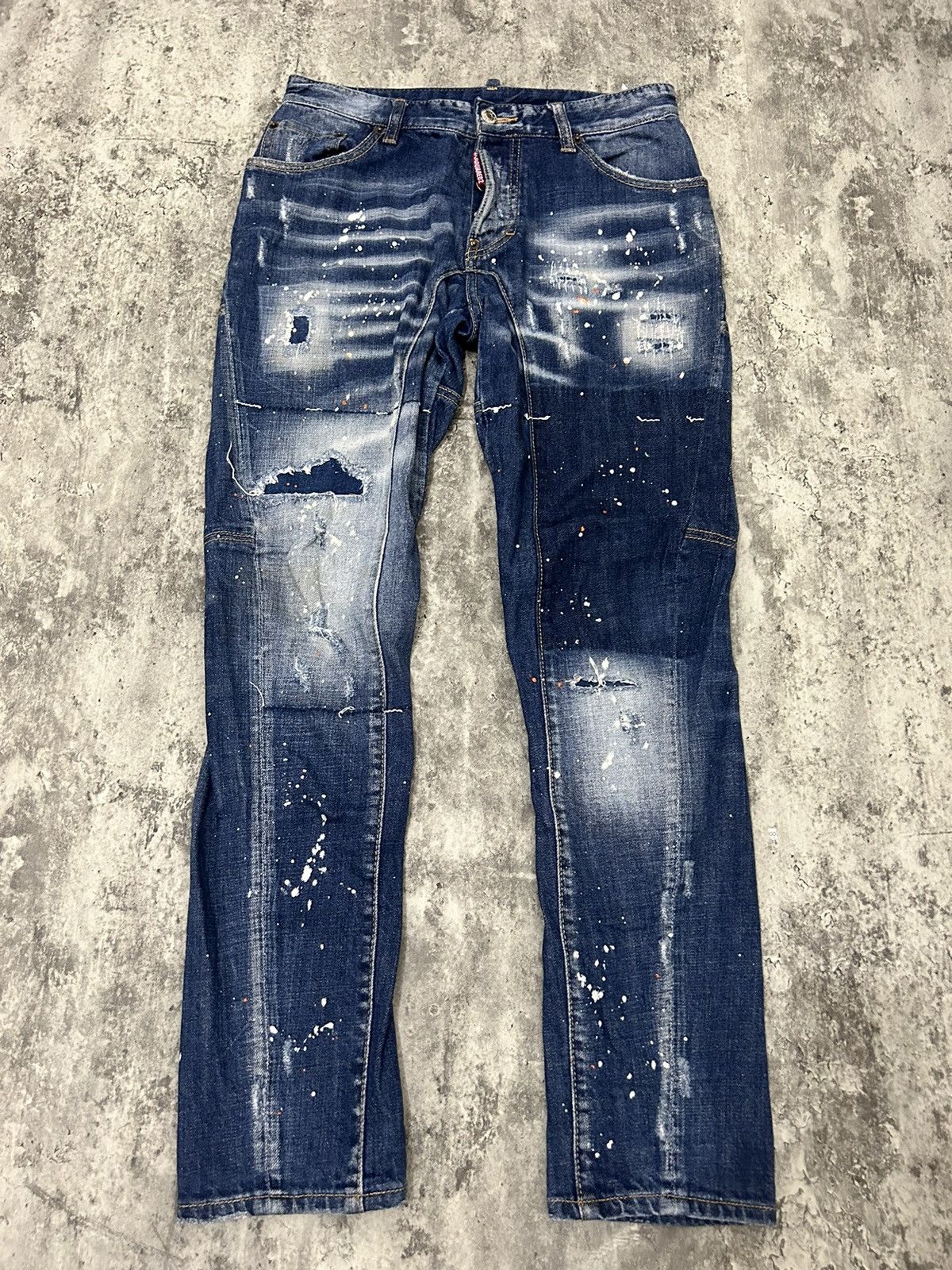 Designer × Dsquared2 Ds Quared 2 Paint Acid Wash Distressed Jeans Size US 29 - 3 Thumbnail