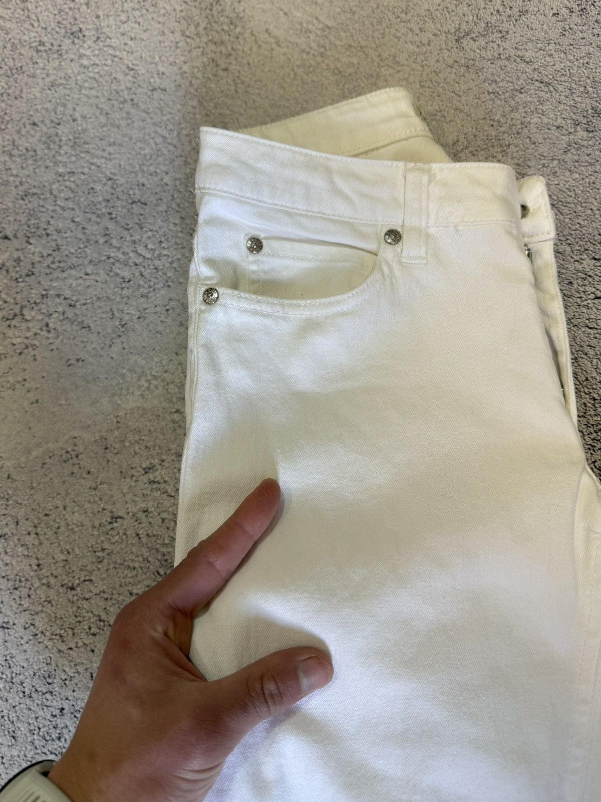 Acne Studios Acne Jeans HEP Slim Straight White Denim 26x34 Vintage Size 26" / US 2 / IT 38 - 21 Thumbnail