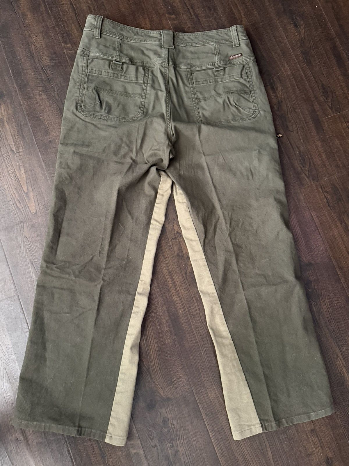 Other Khaki and cream straight leg cargo pants with a wide leg Size US 34 / EU 50 - 2 Thumbnail
