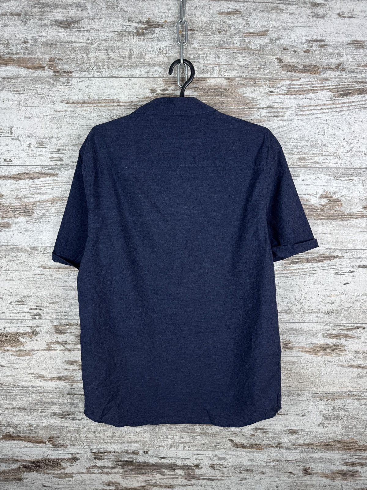Allsaints × Japanese Brand Mens Vintage AllSaints Avila SS Shirts button up luxury navy Size US L / EU 52-54 / 3 - 9 Thumbnail