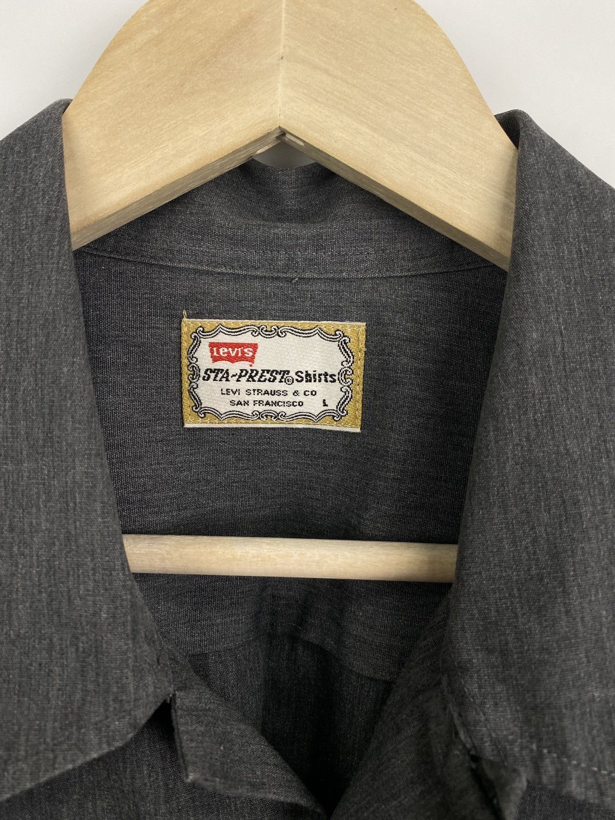 Levi's 🇺🇸 Vintage 90s Levi’s Sta Prest Shirt Retro Rare Hype Y2K Size US L / EU 52-54 / 3 - 5 Thumbnail