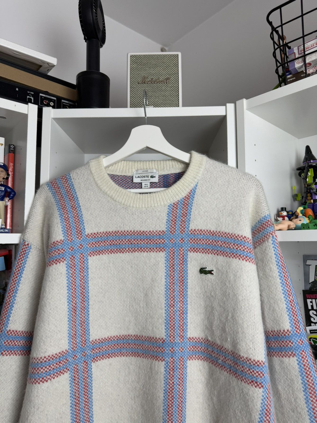 Designer × Lacoste Lacoste checked alpaca blend boxy baggy knitted sweater M y2k Size US M / EU 48-50 / 2 - 3 Thumbnail