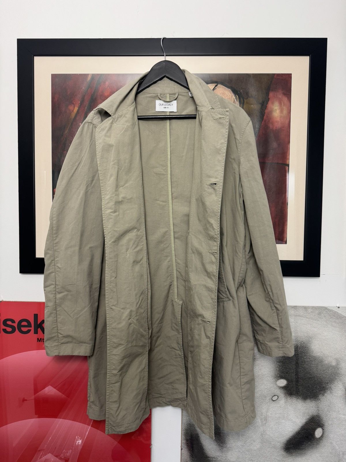 Our Legacy Our Legacy Coat Jacket Nylon Olive Fabric Japan Japanese Size US L / EU 52-54 / 3 - 2 Thumbnail