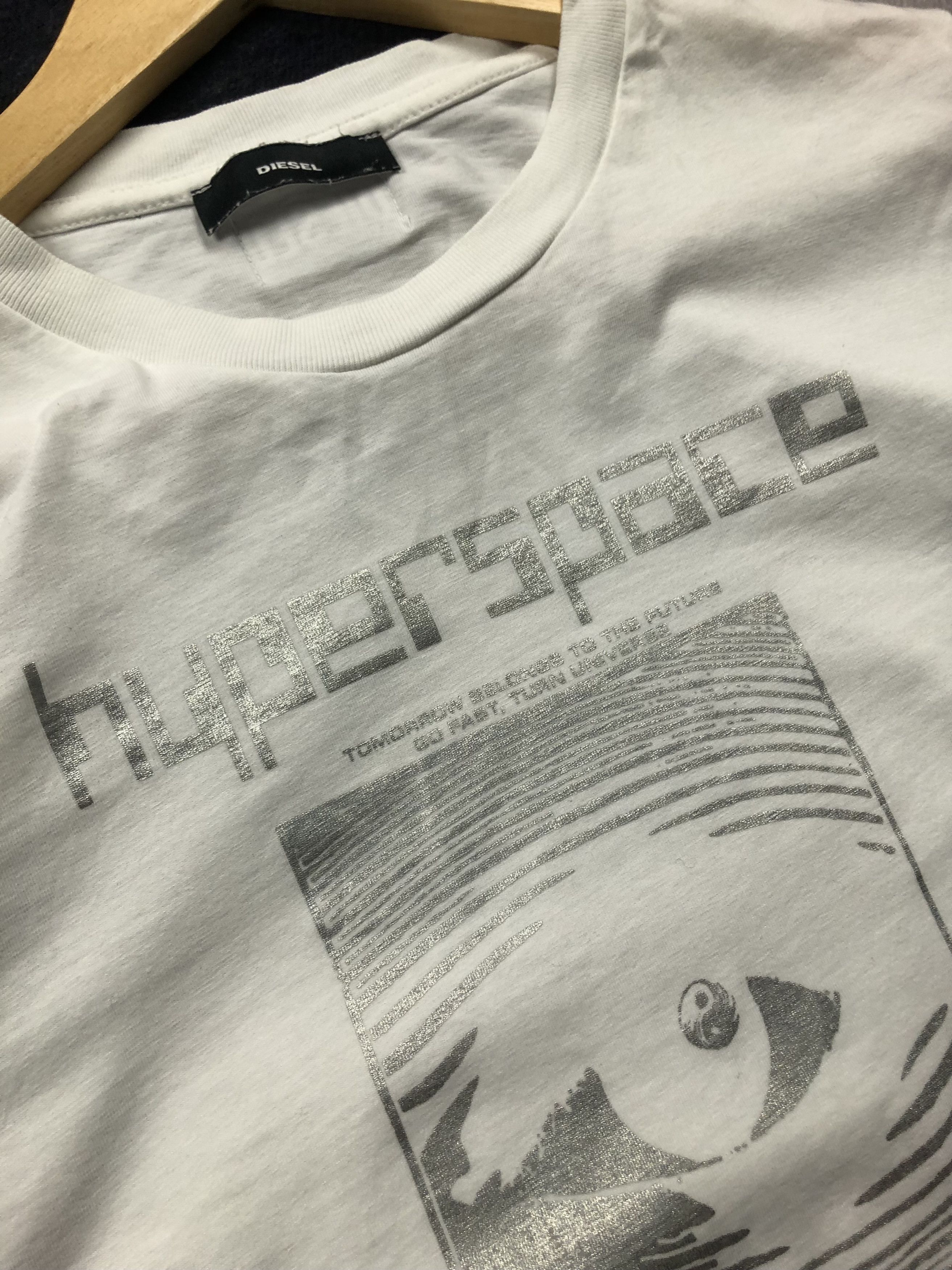 Diesel DIESEL Big Logo White Tshirt Streetwear Casual Superspace Size US M / EU 48-50 / 2 - 8 Thumbnail