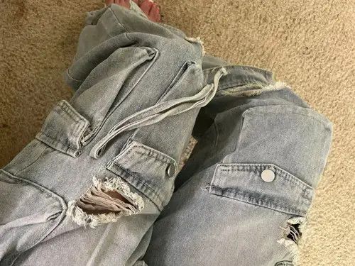 Designer Multi-Pocket Washed Cargo Pant Size US 30 / EU 46 - 5 Thumbnail