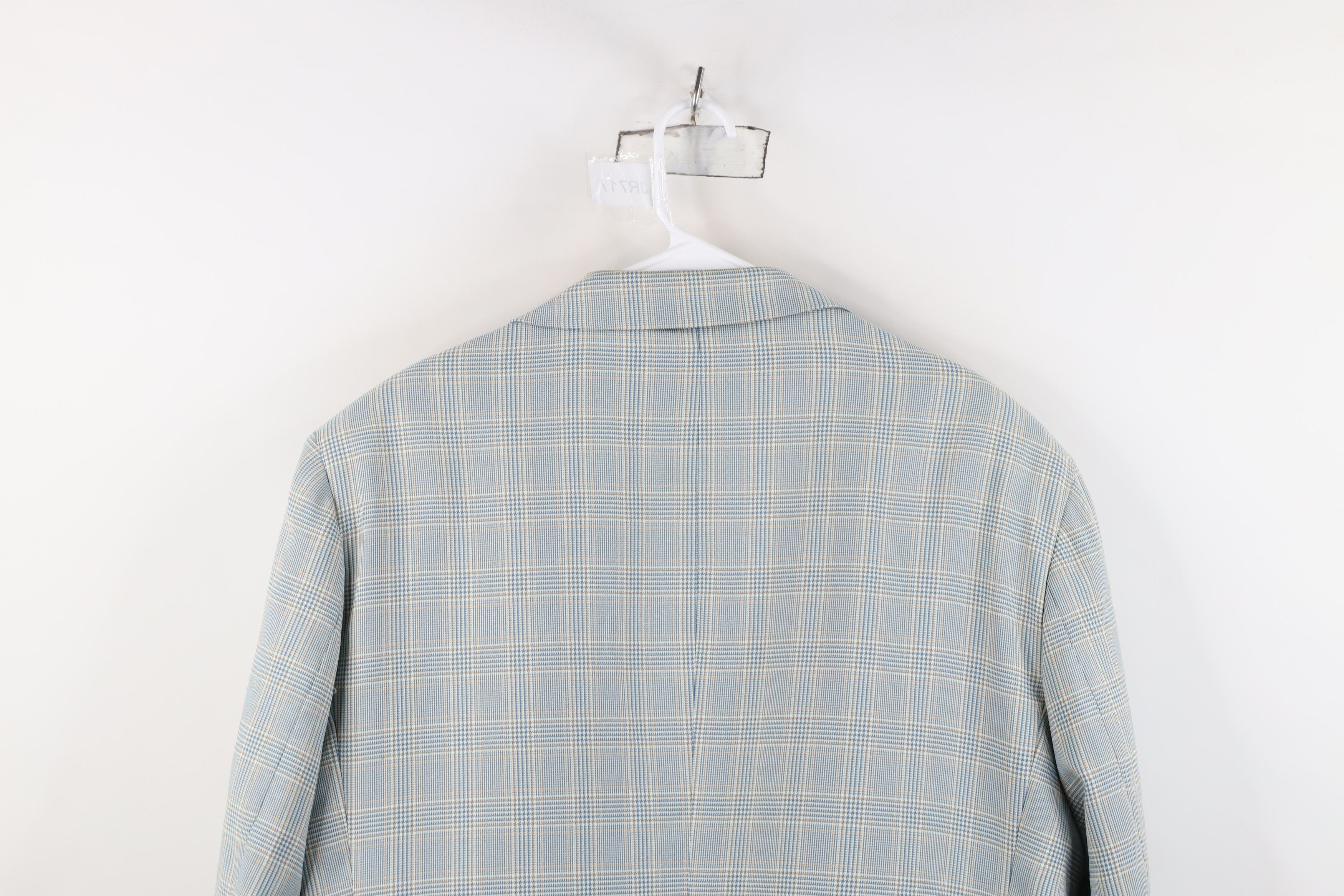 Vintage Vintage 90s Streetwear Plaid Knit Suit Coat Blazer Jacket Size US XXL / EU 58 / 5 - 14 Thumbnail