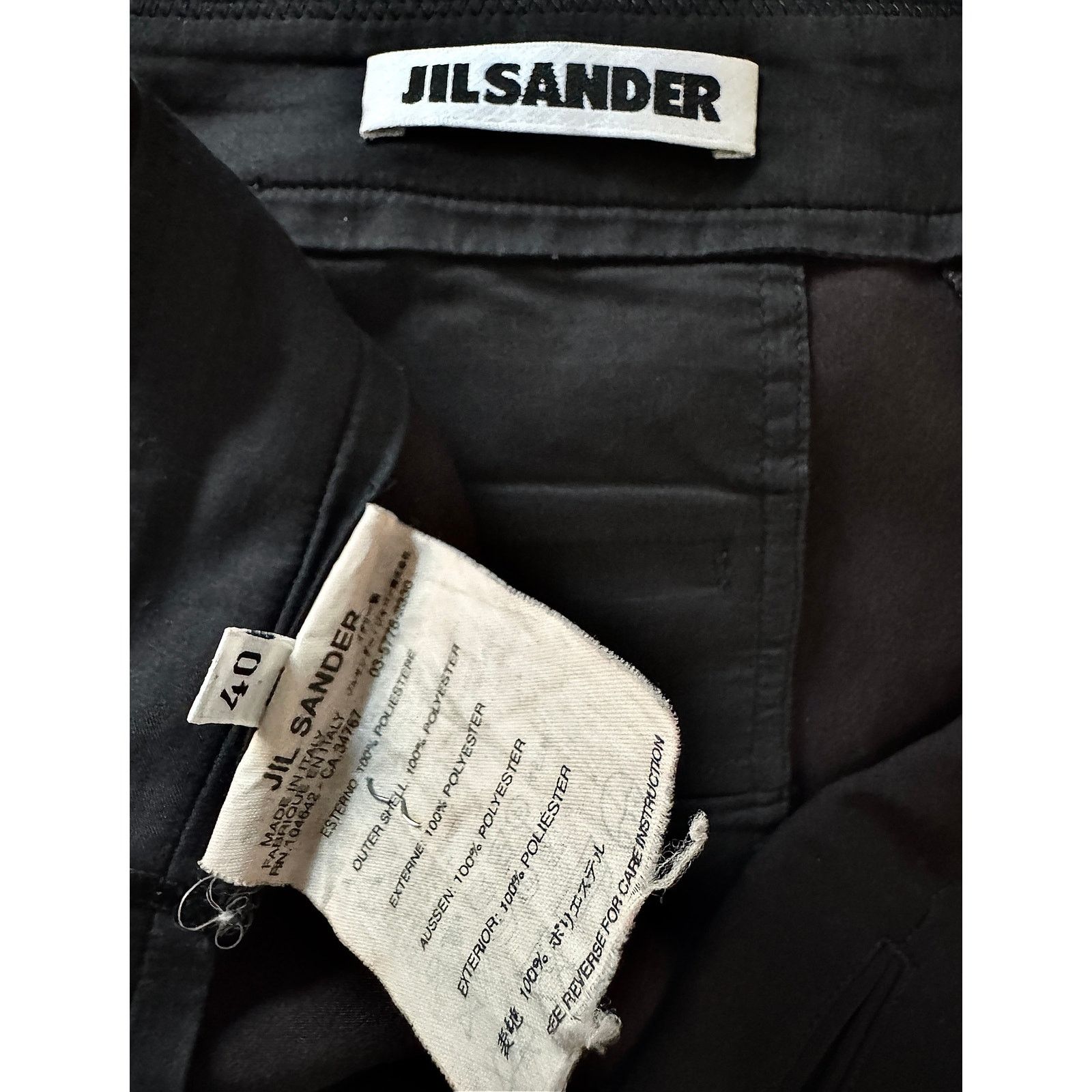 Jil Sander Jil Sander Women's Black Polyester Loose Fit Trousers Size 32" / US 10 / IT 46 - 3 Thumbnail