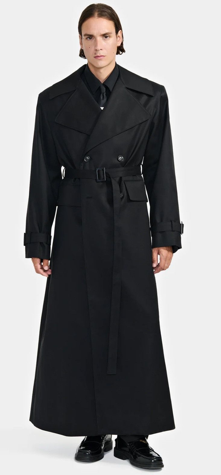LGN LOUIS GABRIEL NOUCHI FW24 LGN Black Double-breasted trench coat with six buttons Size US S / EU 44-46 / 1 - 1 Thumbnail