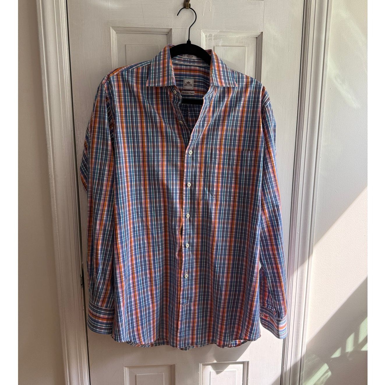 Peter Millar Vintage Peter Millar Crown Shirt Medium - Blue & Orange Size US M / EU 48-50 / 2 - 1 Thumbnail