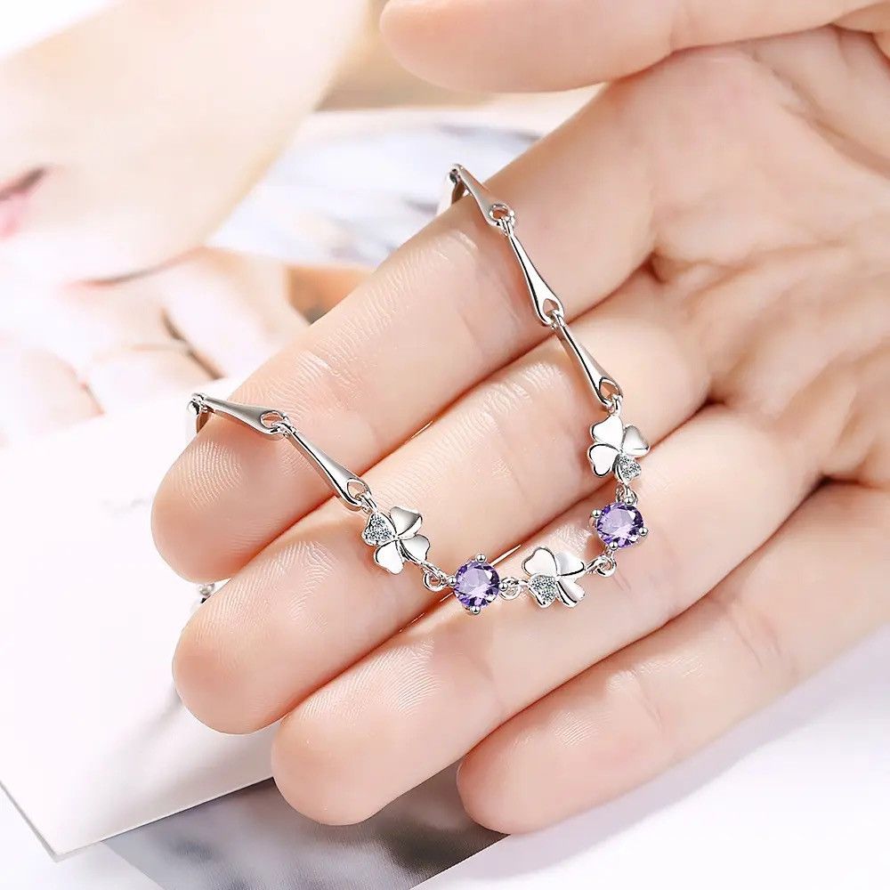 Jewelry Creative Lucky Sweet Four-leaf Clover Bracelets Size ONE SIZE - 3 Thumbnail