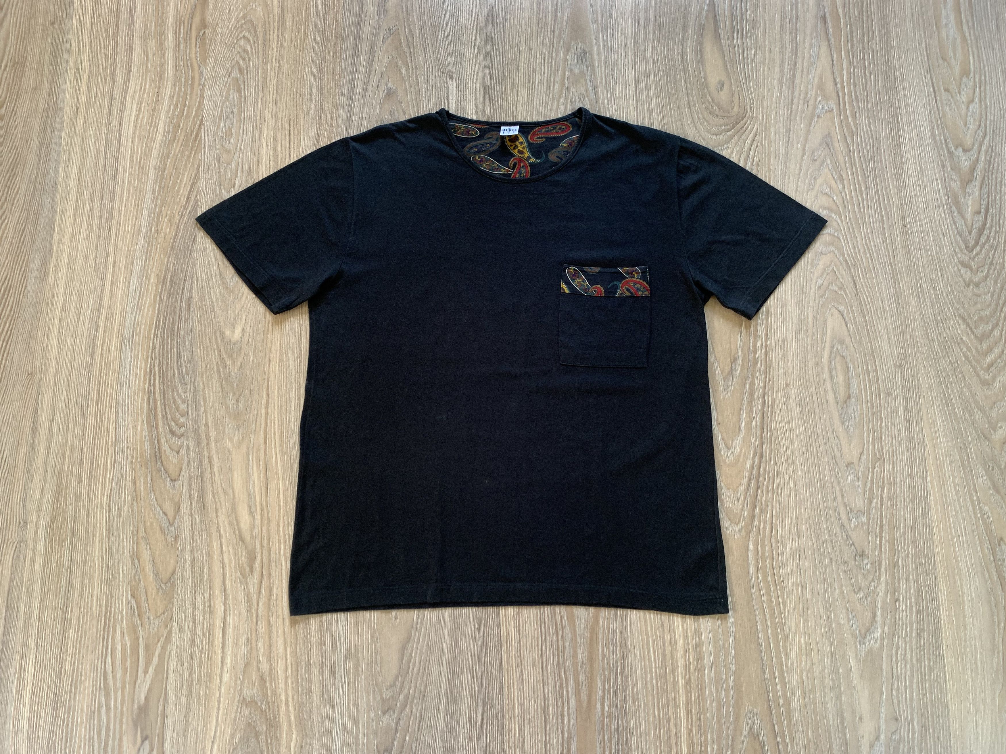 Cerruti 1881 Rare Cerruti Cotton Black Pocket T Shirt Size US L / EU 52-54 / 3 - 9 Thumbnail