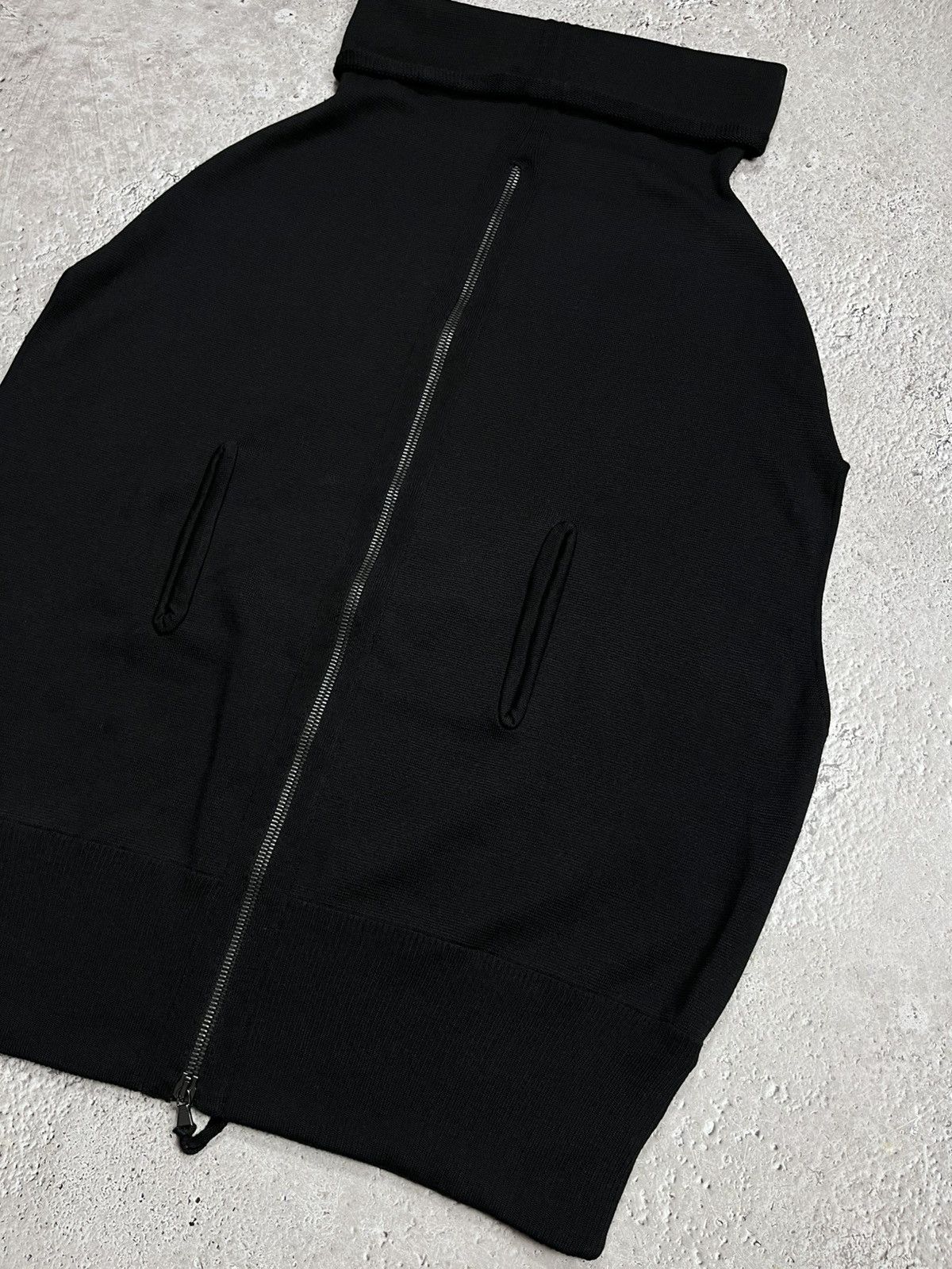 Other Stagni47 Black Wool Zip Up Knit Vest Made in Italy Size ONE SIZE - 2 Thumbnail