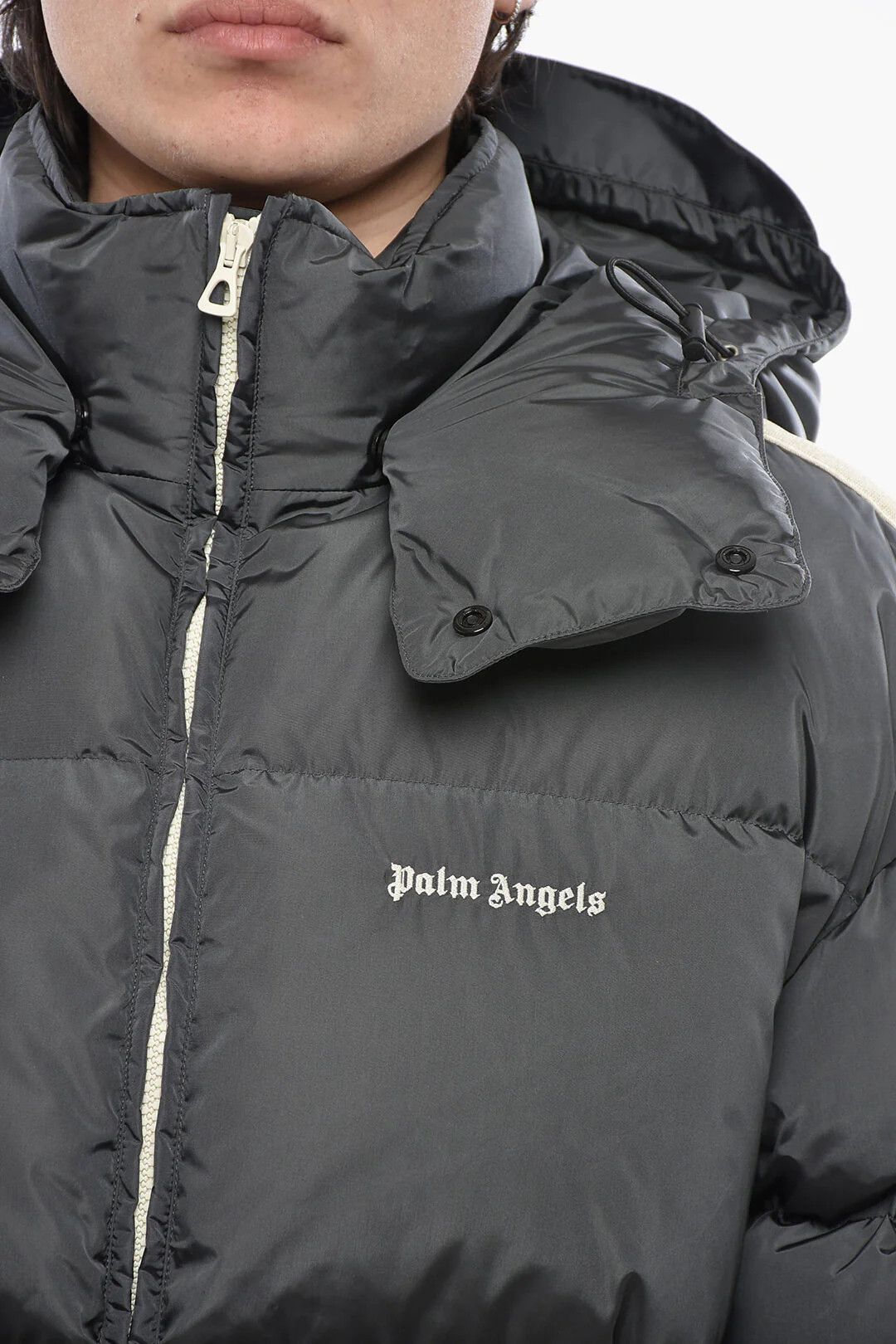 Palm Angels og1mm0326 Nylon Puffer Jacket in Black Size US XL / EU 56 / 4 - 3 Thumbnail