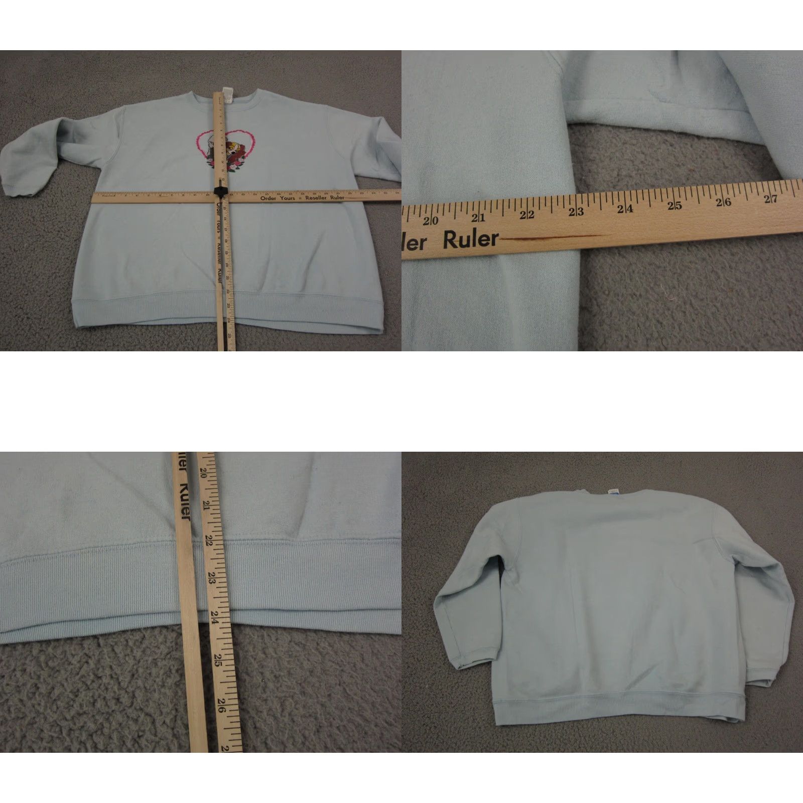 Hanes VINTAGE Hanes Sweater Womens L Blue Embroidery Dog Puppies Pullover Crew Neck 80s 90s Ladies Size L / US 10 / IT 46 - 8 Thumbnail