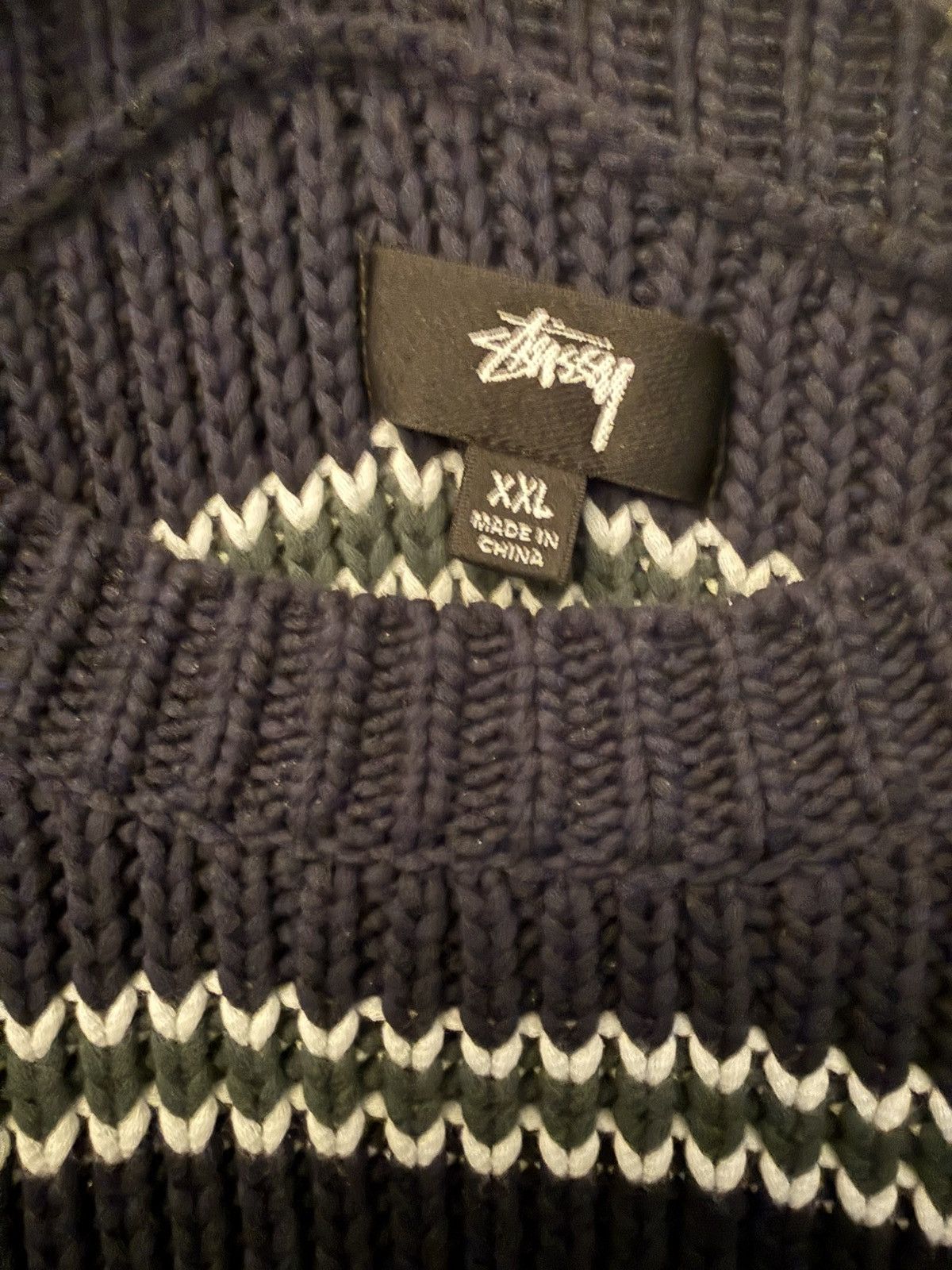Stussy Stussy chunky cotton stripe sweater Size US XXL / EU 58 / 5 - 3 Thumbnail