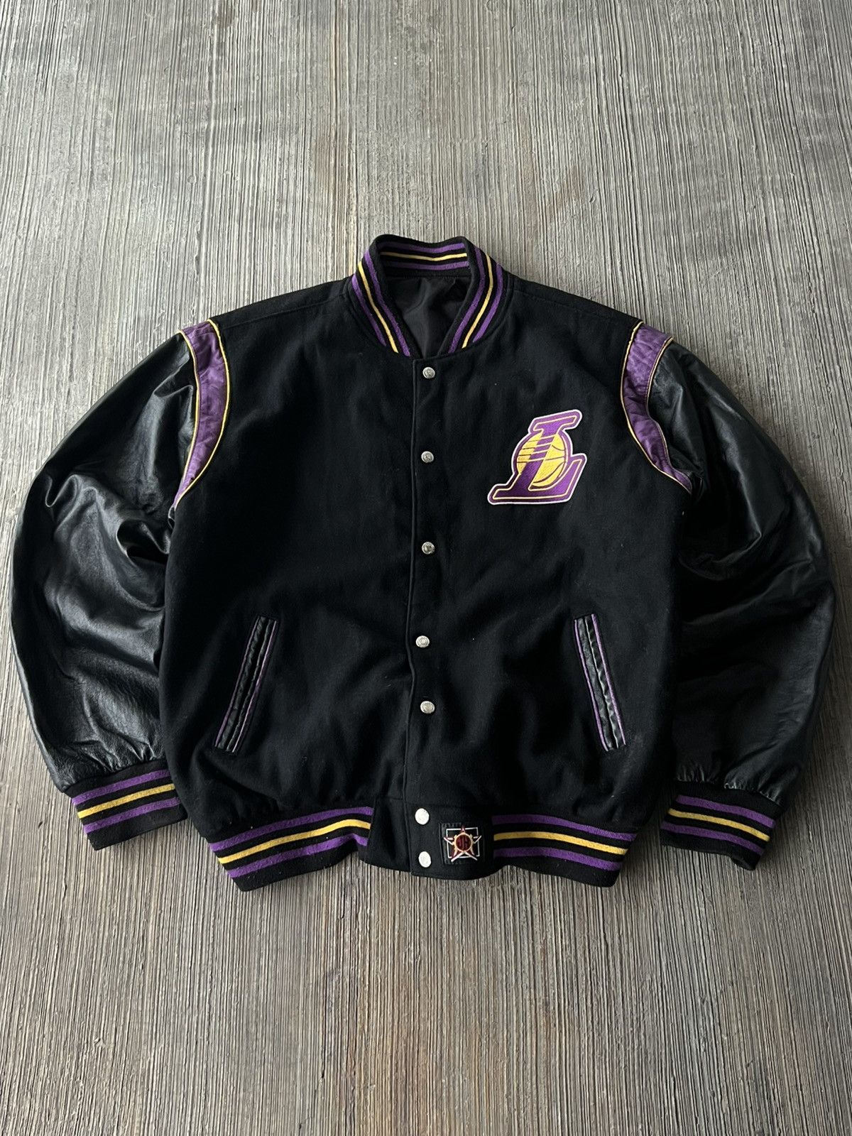 JH Design Vintage Jeff Hamilton Lakers Bomber Jacket Size US L / EU 52-54 / 3 - 1 Thumbnail