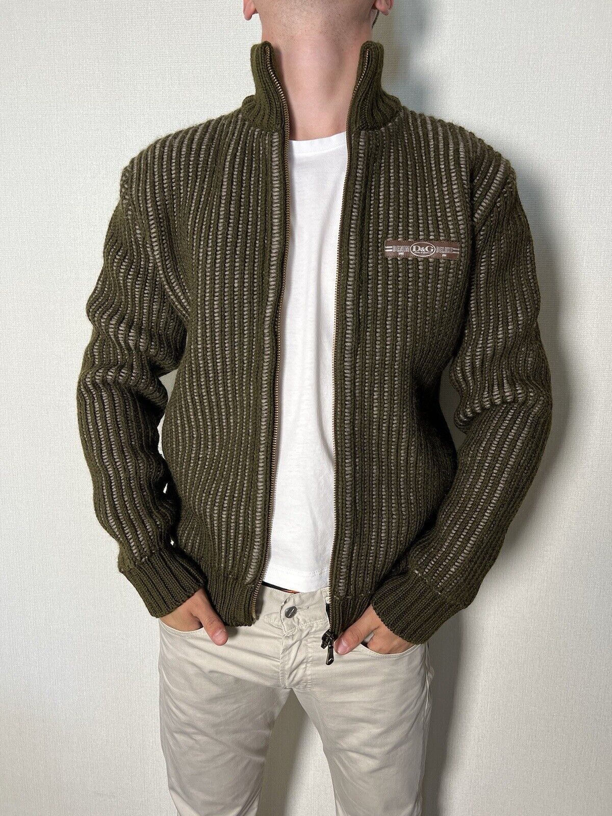 Dolce & Gabbana Dolce&Gabbana Cardigan Lining Lamb Fur Brown Size M Size US M / EU 48-50 / 2 - 1 Thumbnail